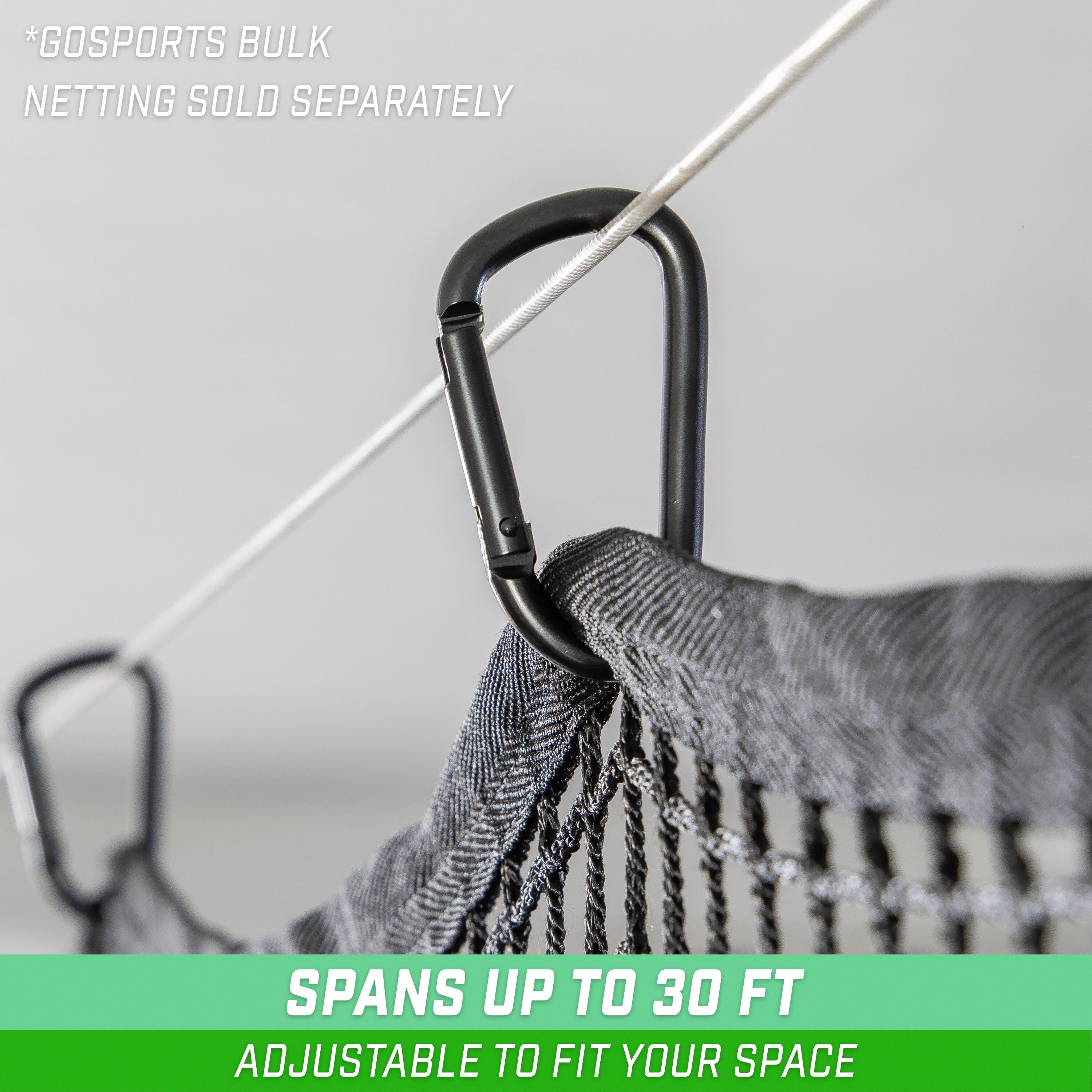 GoSports Sports Netting - 10 ft, 15ft, 20ft - Hitting Net for Golf, Baseball, Hockey, Soccer, LAX and More