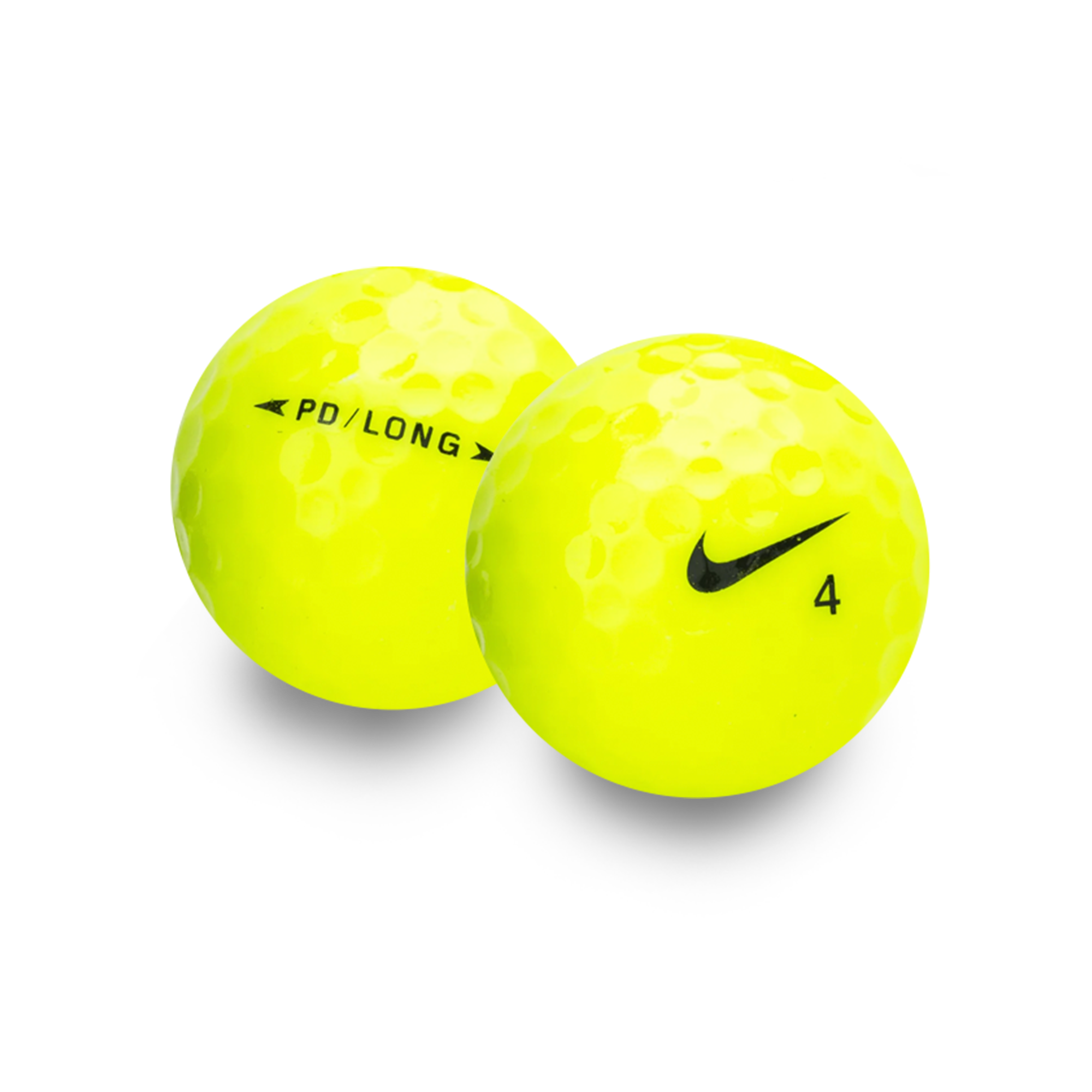 Used Nike PD Long Yellow Golf Balls - 1 Dozen
