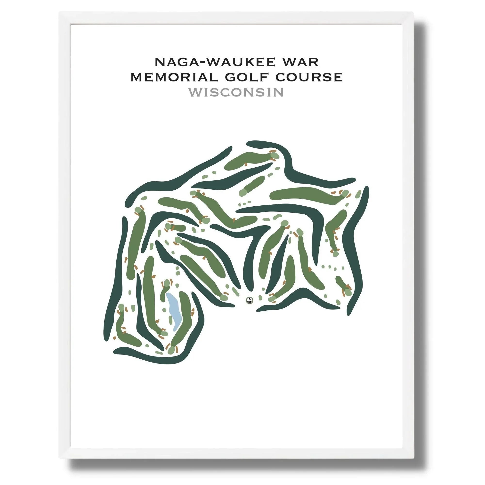 Naga-Waukee War Memorial Golf Course, Wisconsin - Printed Golf Course