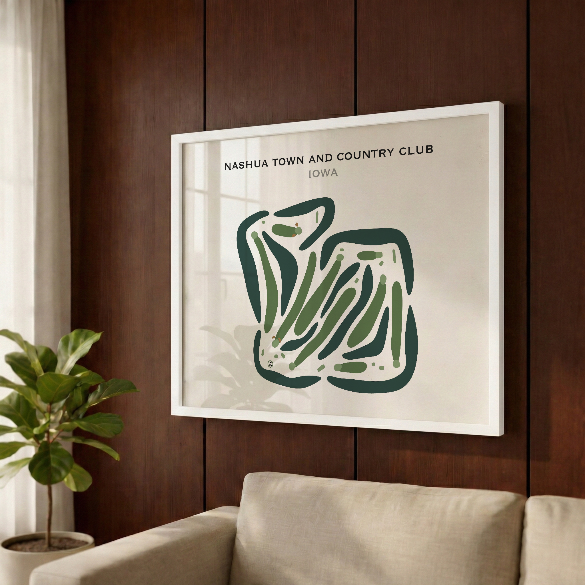 Nashua Town & Country Club, Iowa - Printed Golf Courses