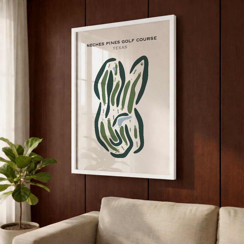 Neches Pines Golf Course, Texas - Printed Golf Courses