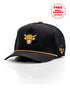Highland Cow Black - Perforated Rope Hat
