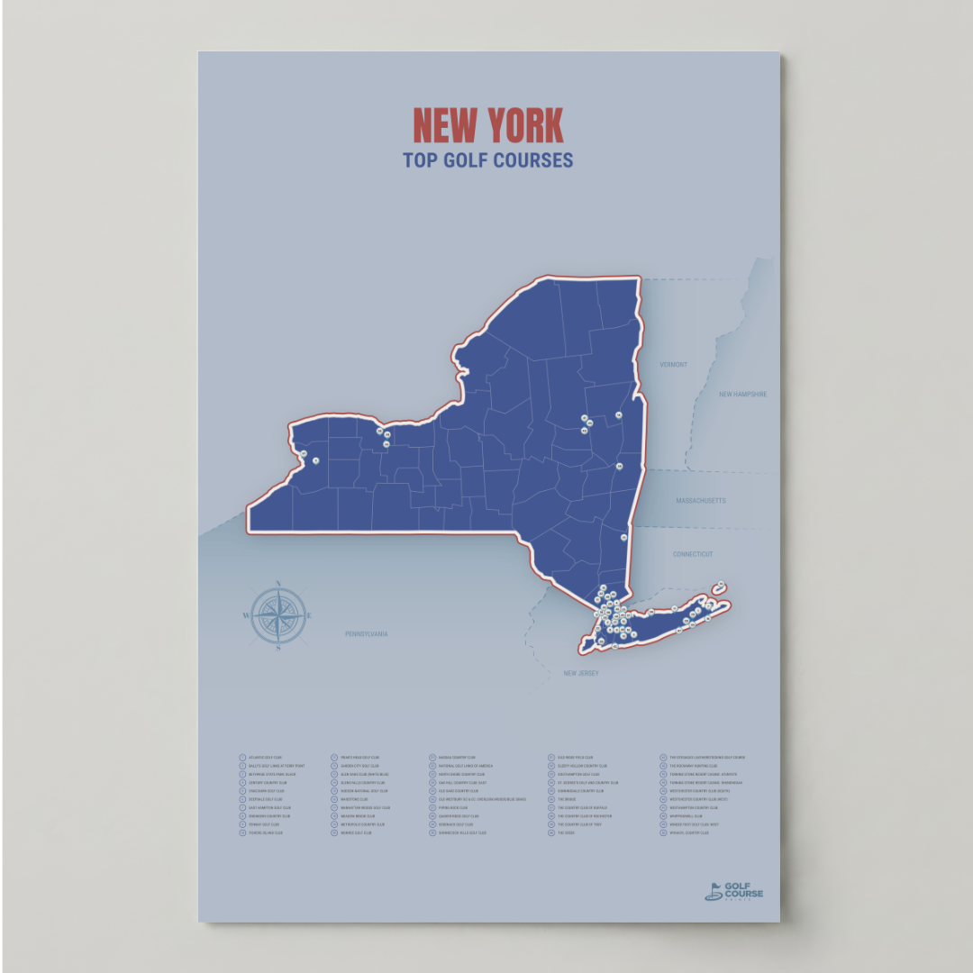 Map of New York Golf Courses