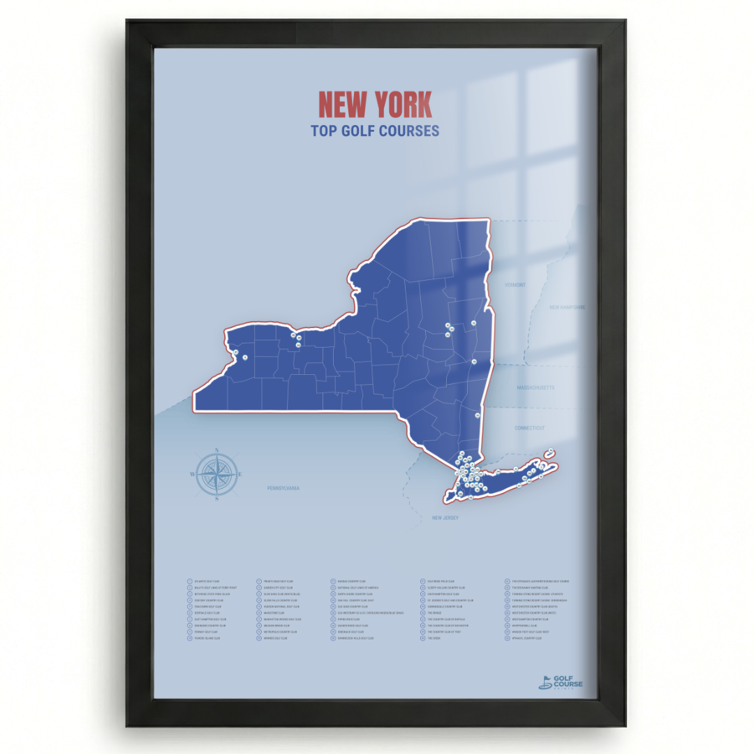 Map of New York Golf Courses
