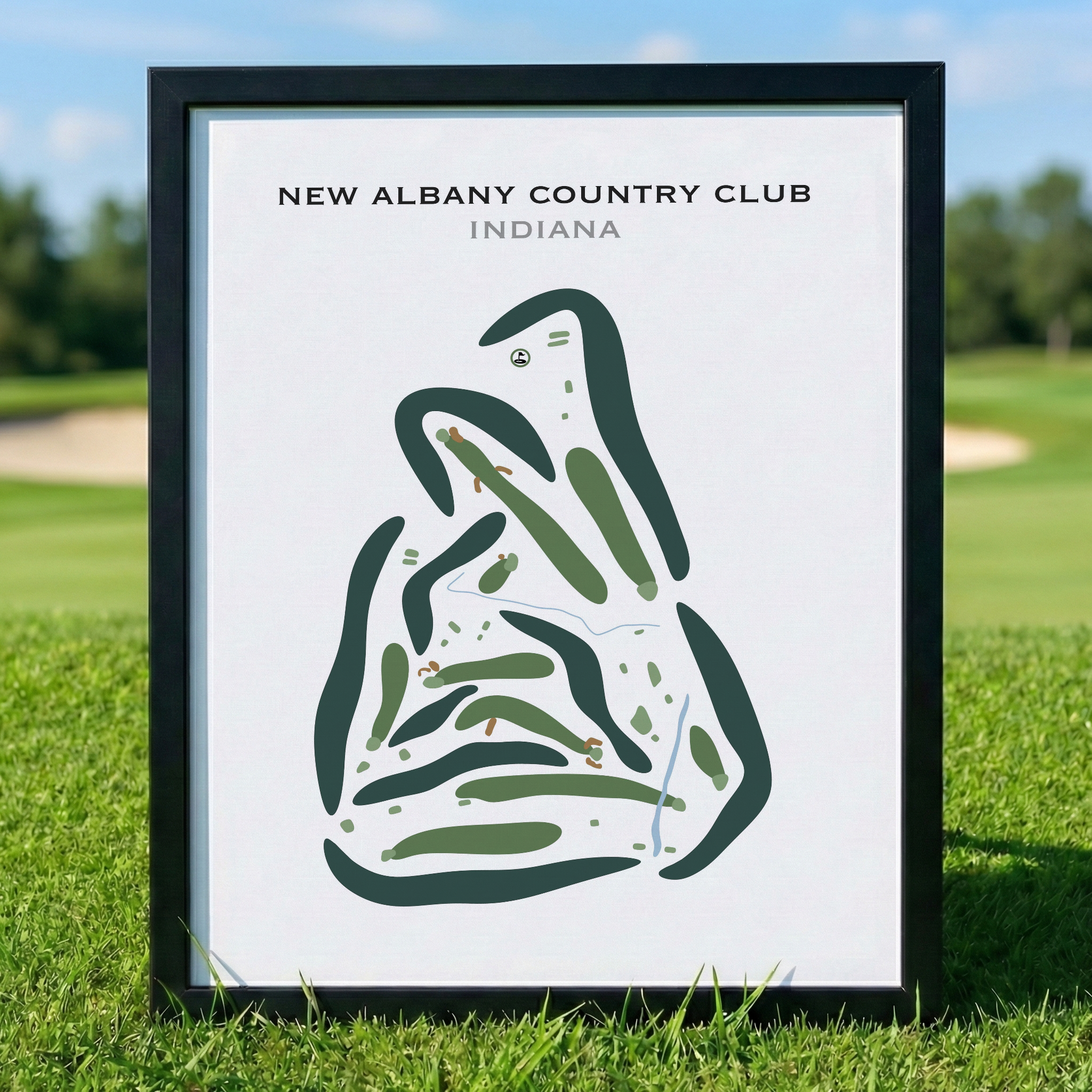 New Albany Country Club, Indiana - Printed Golf Courses