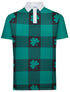 Shamrock Plaid Mens Golf Polo Shirt by ReadyGOLF