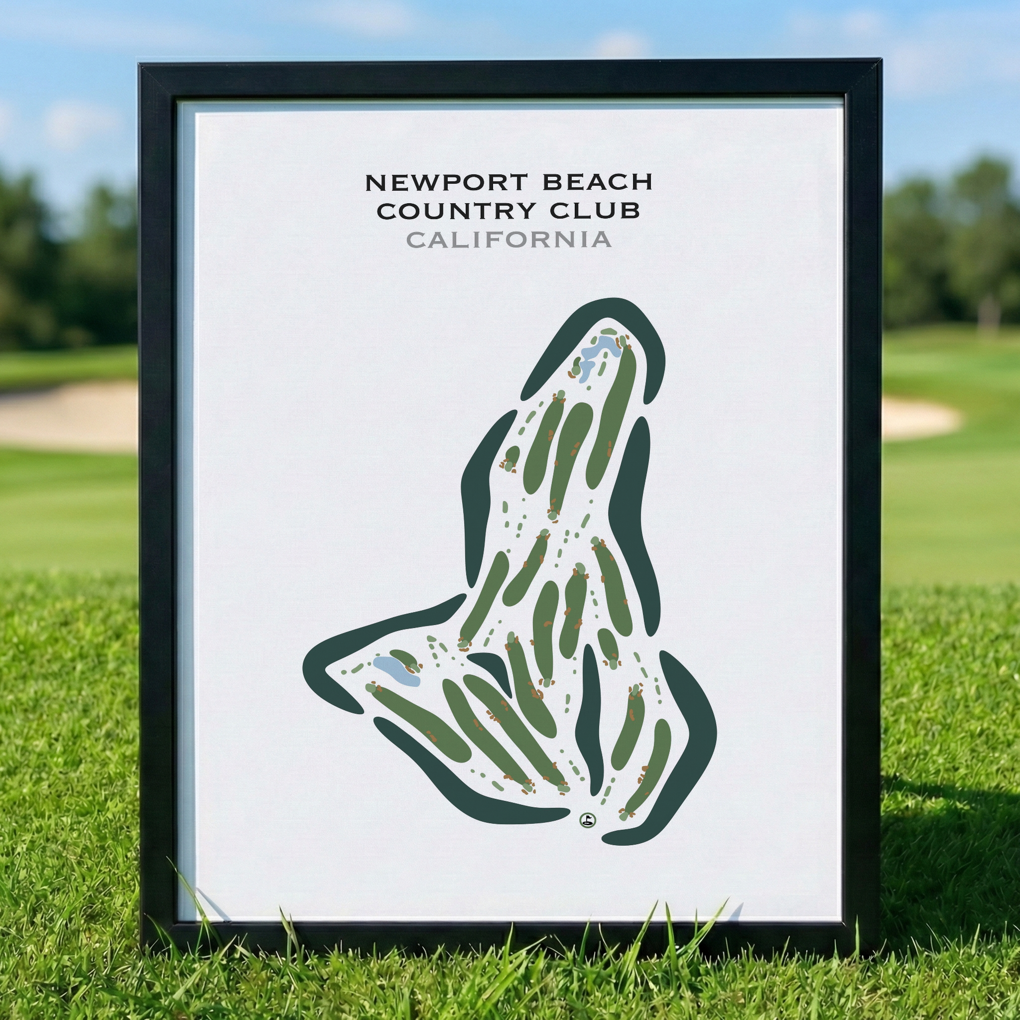 Newport Beach Country Club, California - Printed Golf Courses