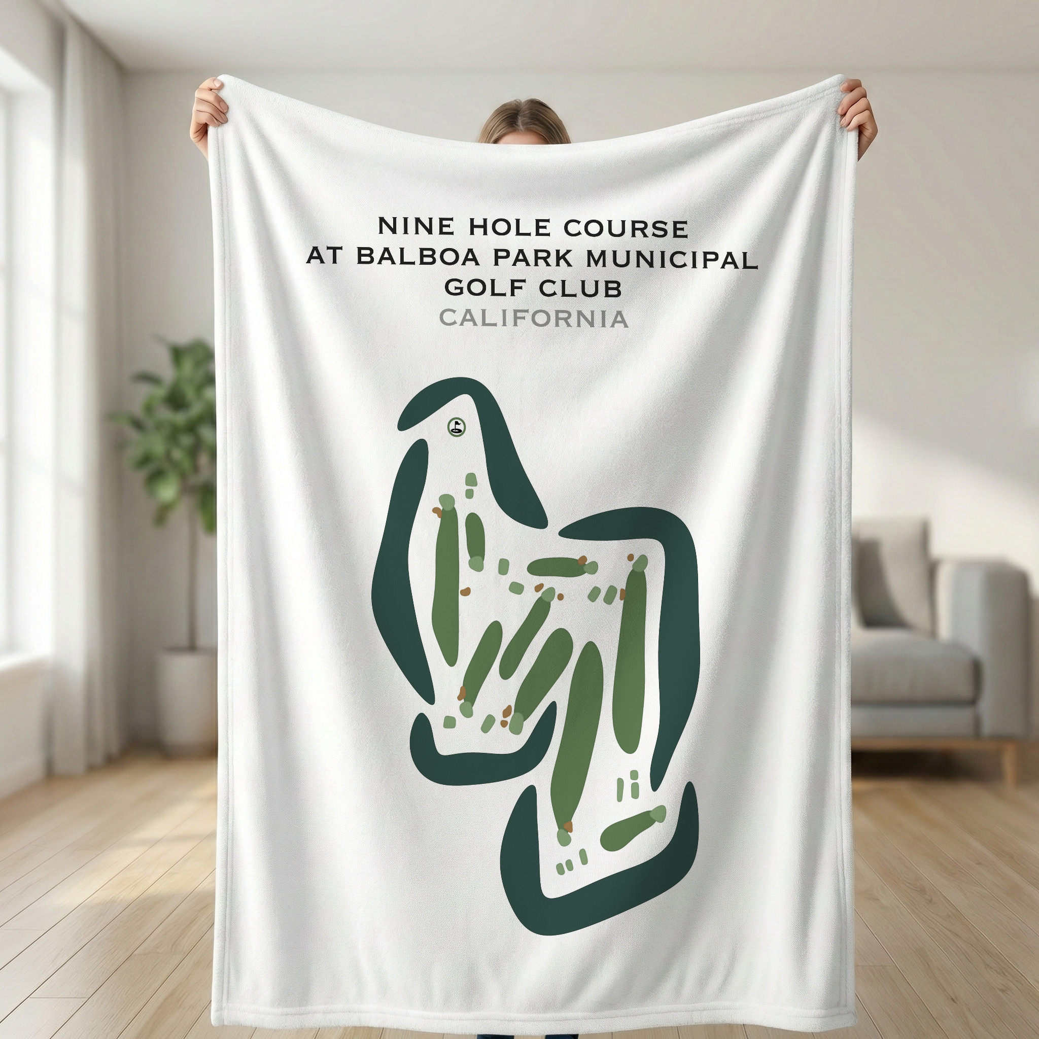 Nine Hole at Balboa Park Municipal Golf Club, California - Printed Golf Courses