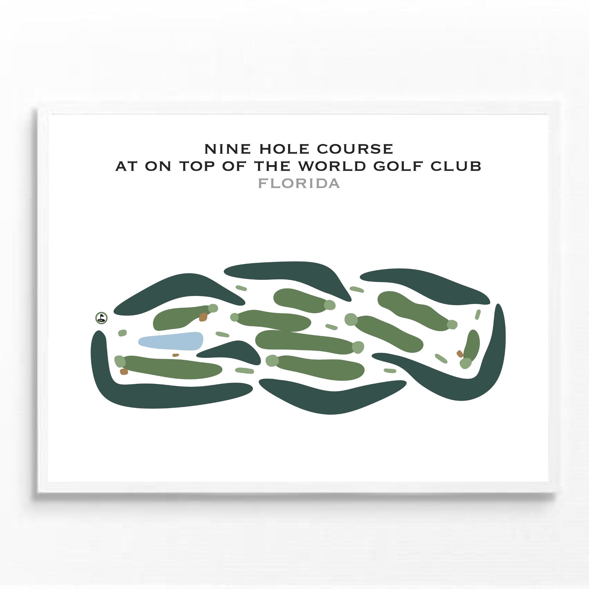 Nine Hole at On Top of The World Golf Club, Florida - Printed Golf Courses