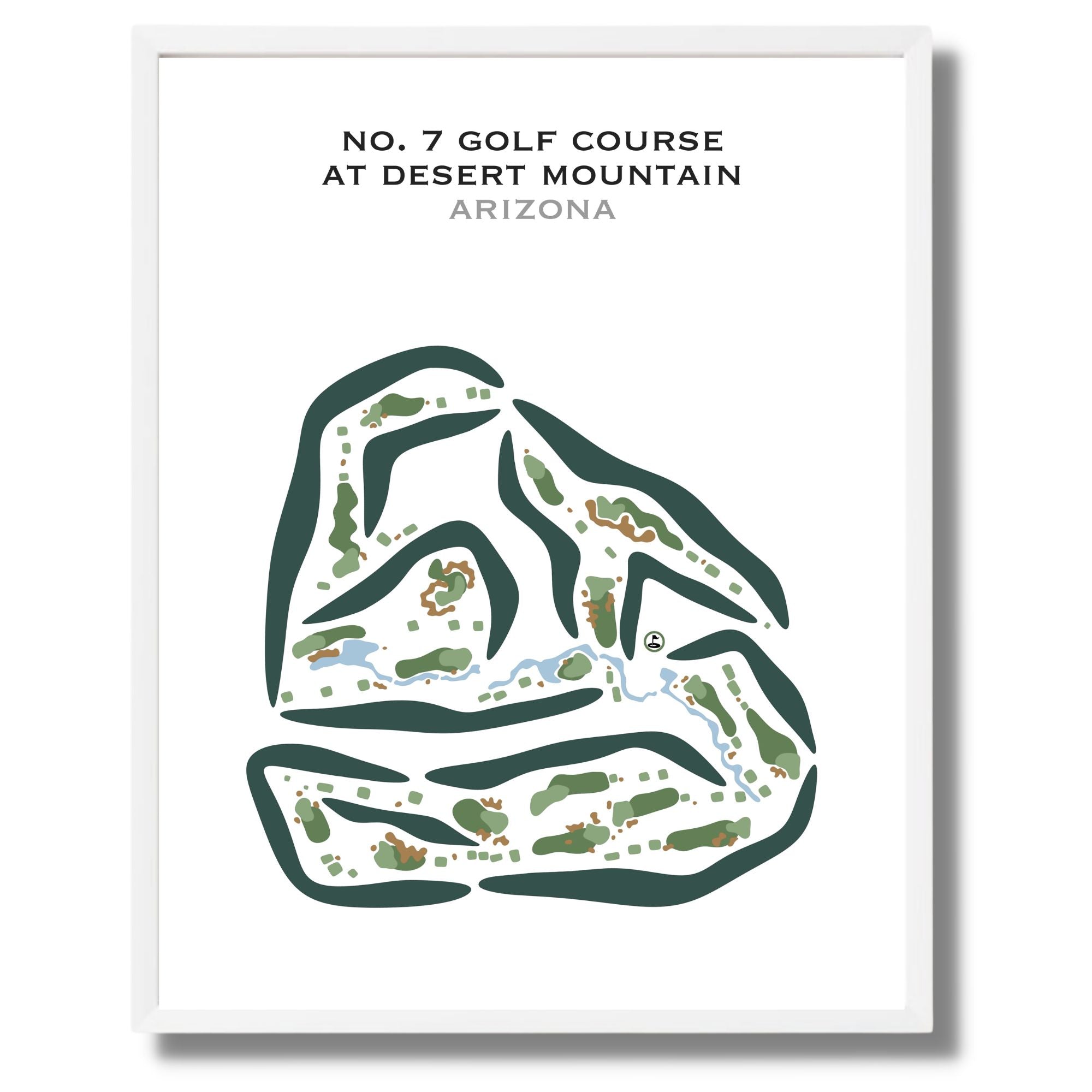 No. 7 at Desert Mountain, Arizona - Printed Golf Courses