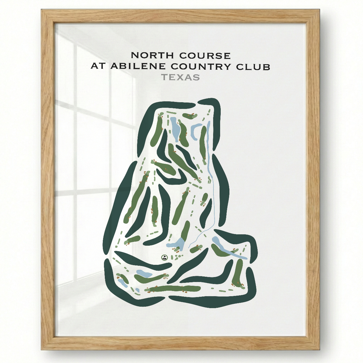 North Course at Abilene Country Club, Texas - Printed Golf Courses