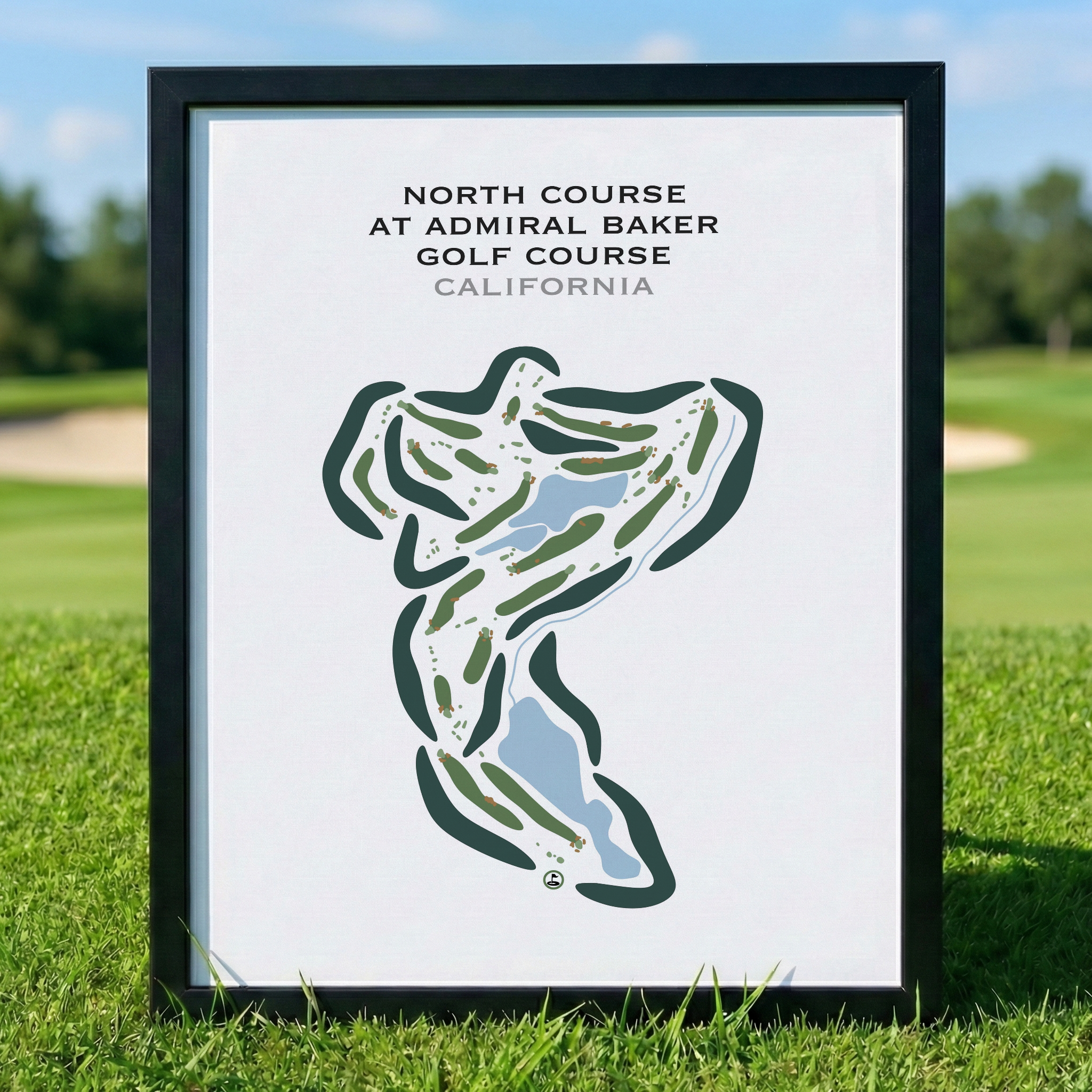 North Course at Admiral Baker Golf Course, California - Printed Golf Courses