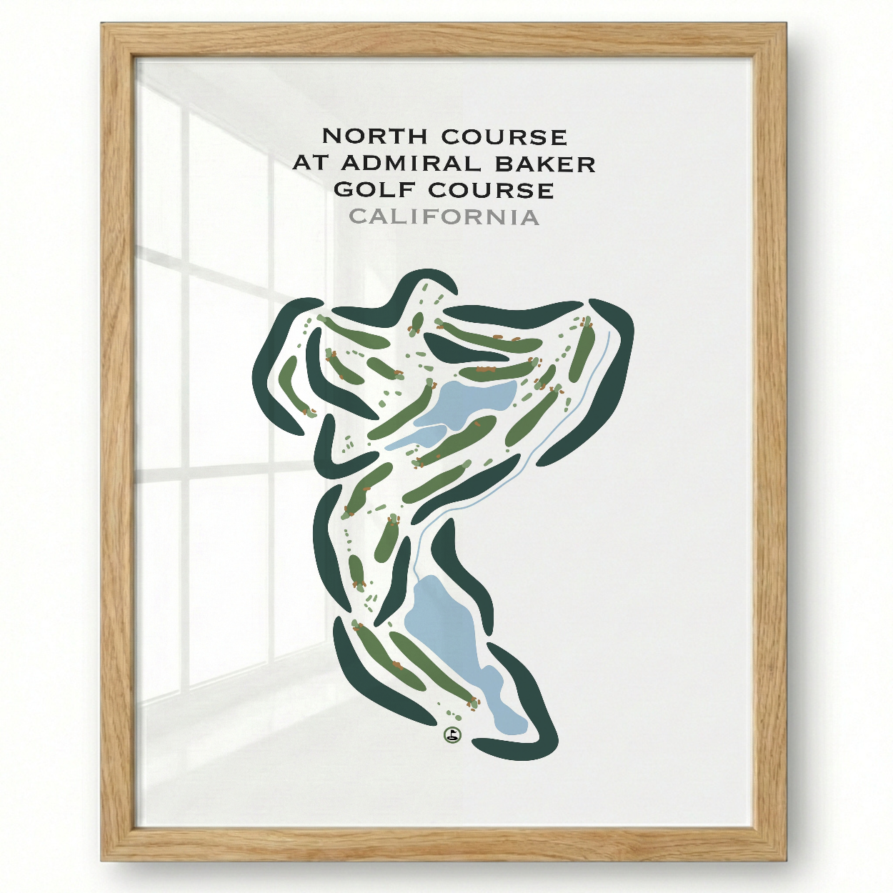North Course at Admiral Baker Golf Course, California - Printed Golf Courses