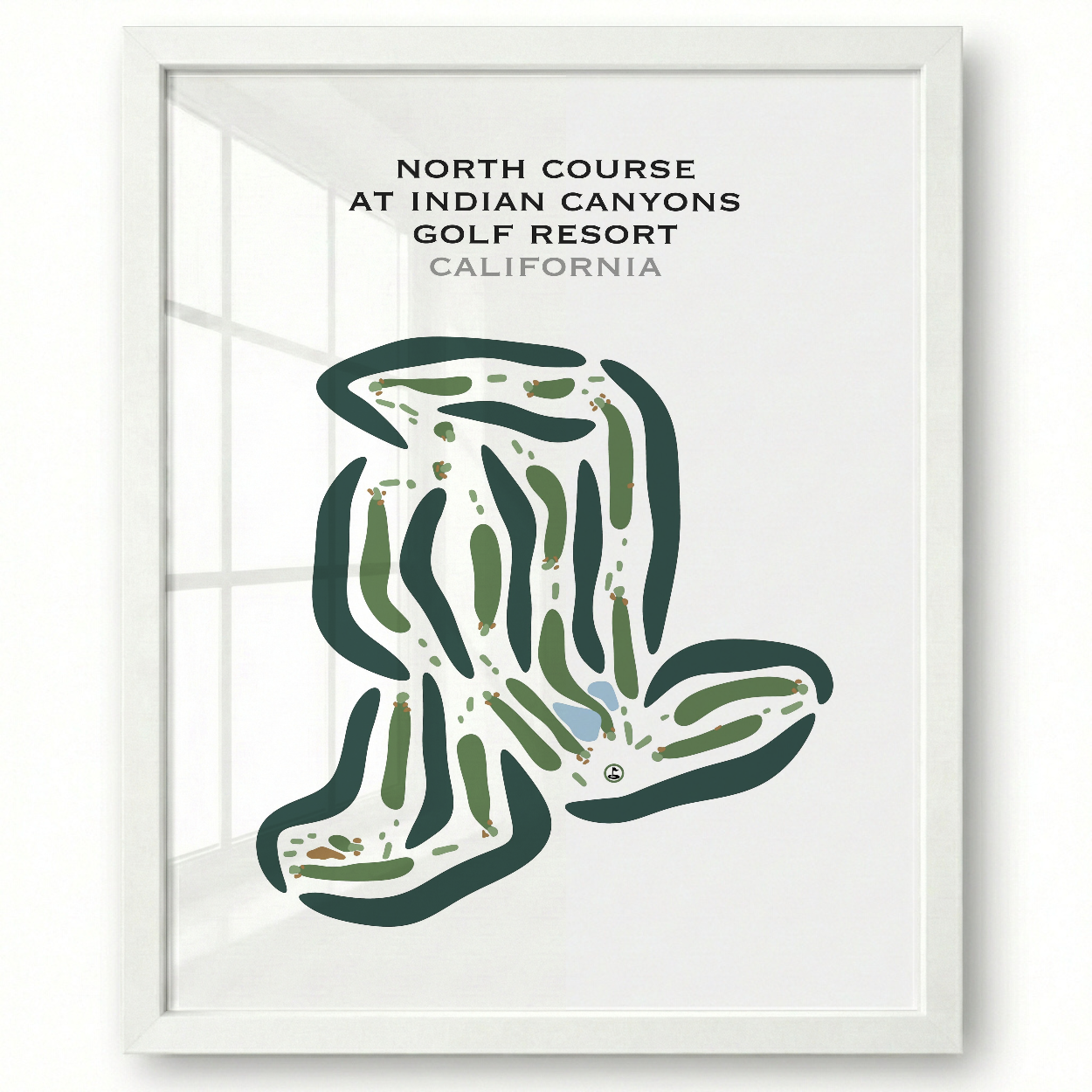 North Course at Indian Canyons Golf Resort, California - Printed Golf Courses