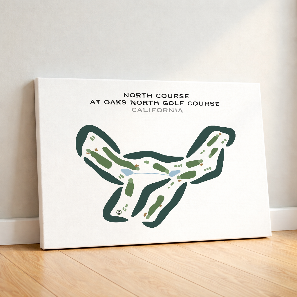 North Course at Oaks North Golf Course, California - Printed Golf Courses