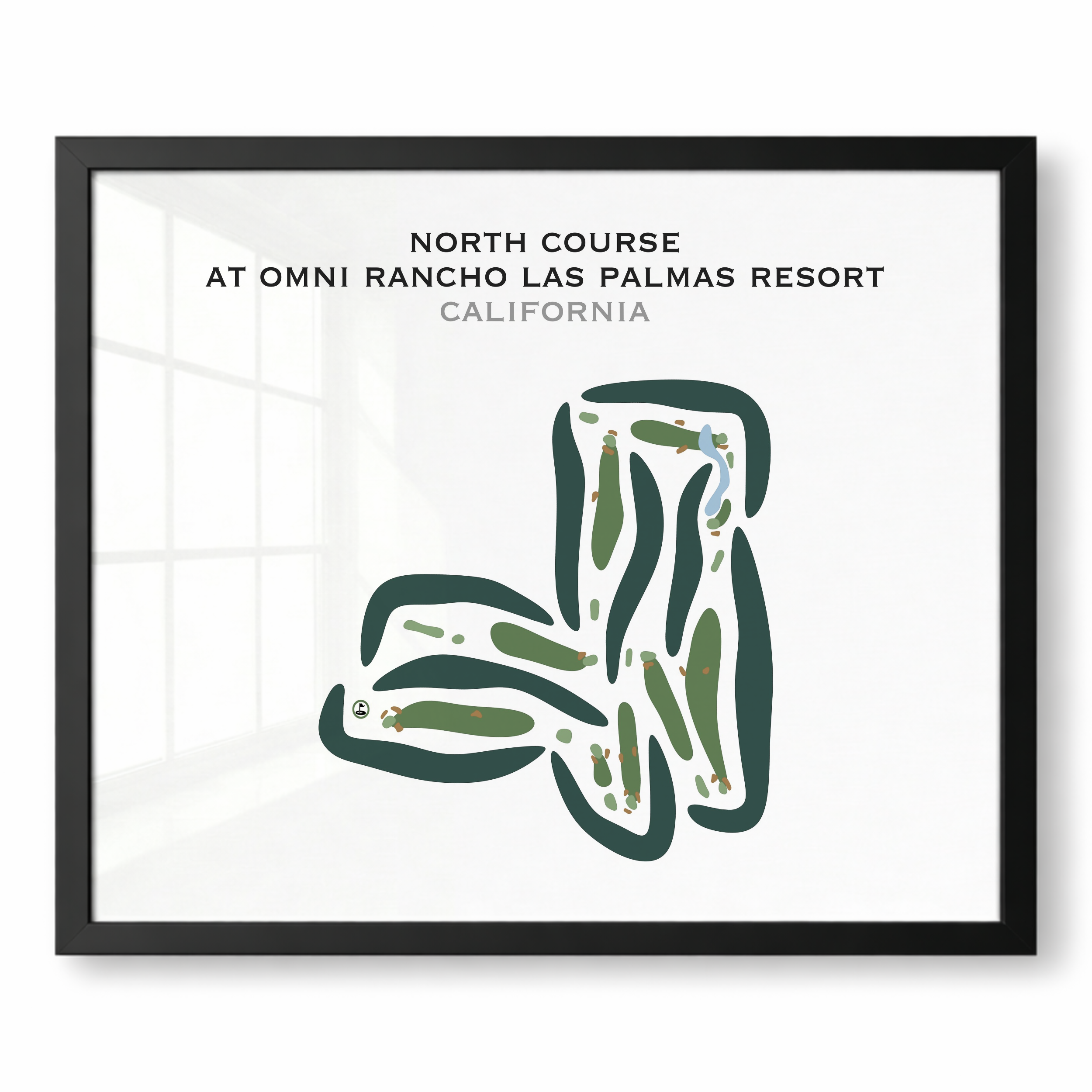 North Course at Omni Rancho Las Palmas Resort, California - Printed Golf Courses