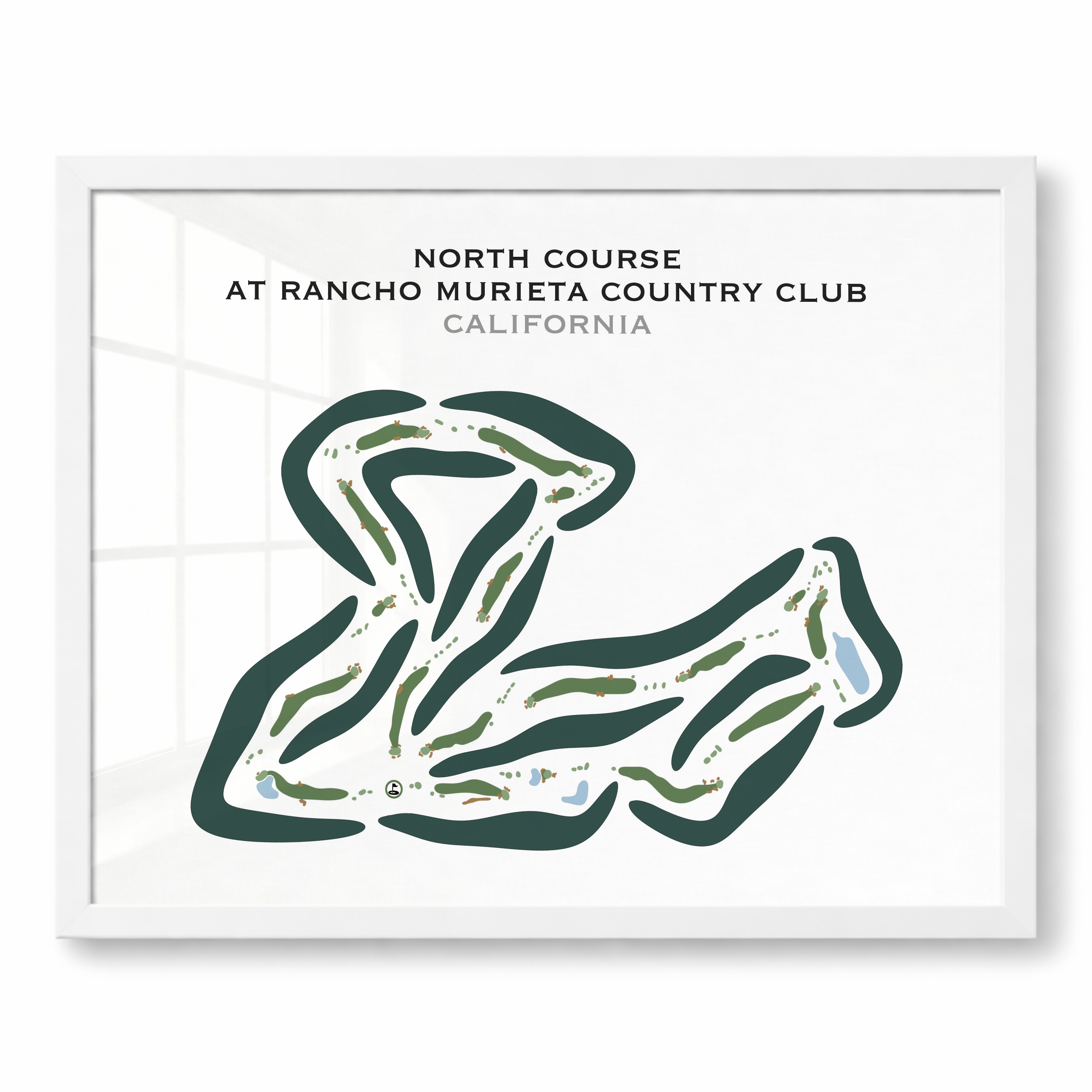 North Course at Rancho Murieta Country Club, California - Printed Golf Course
