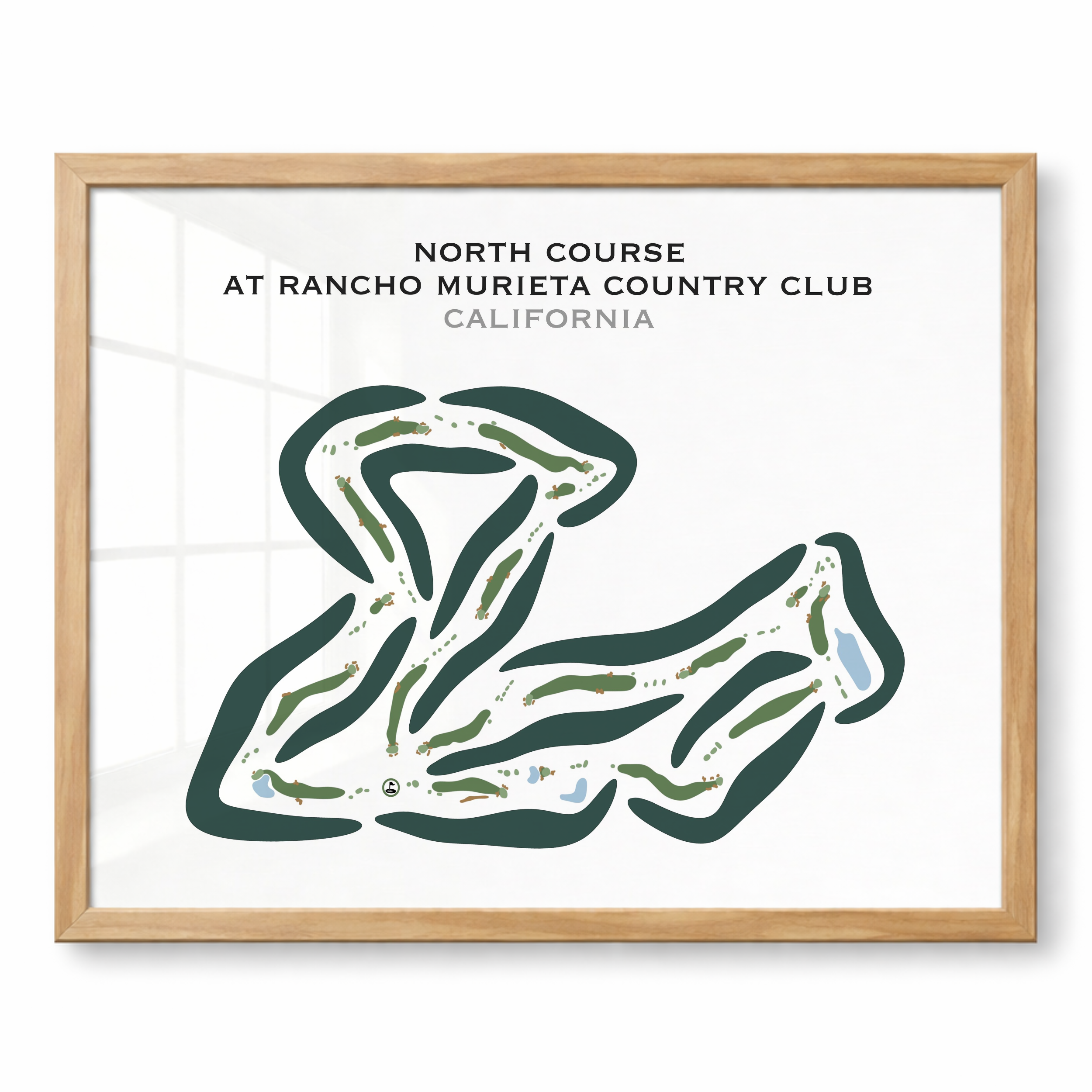 North Course at Rancho Murieta Country Club, California - Printed Golf Course