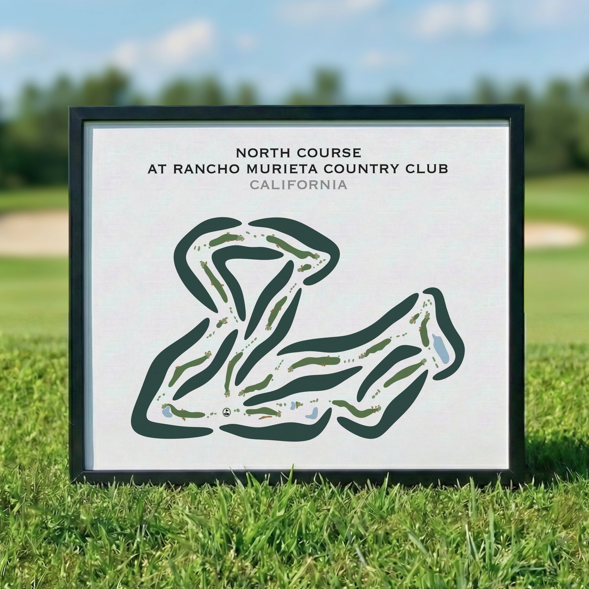 North Course at Rancho Murieta Country Club, California - Printed Golf Course