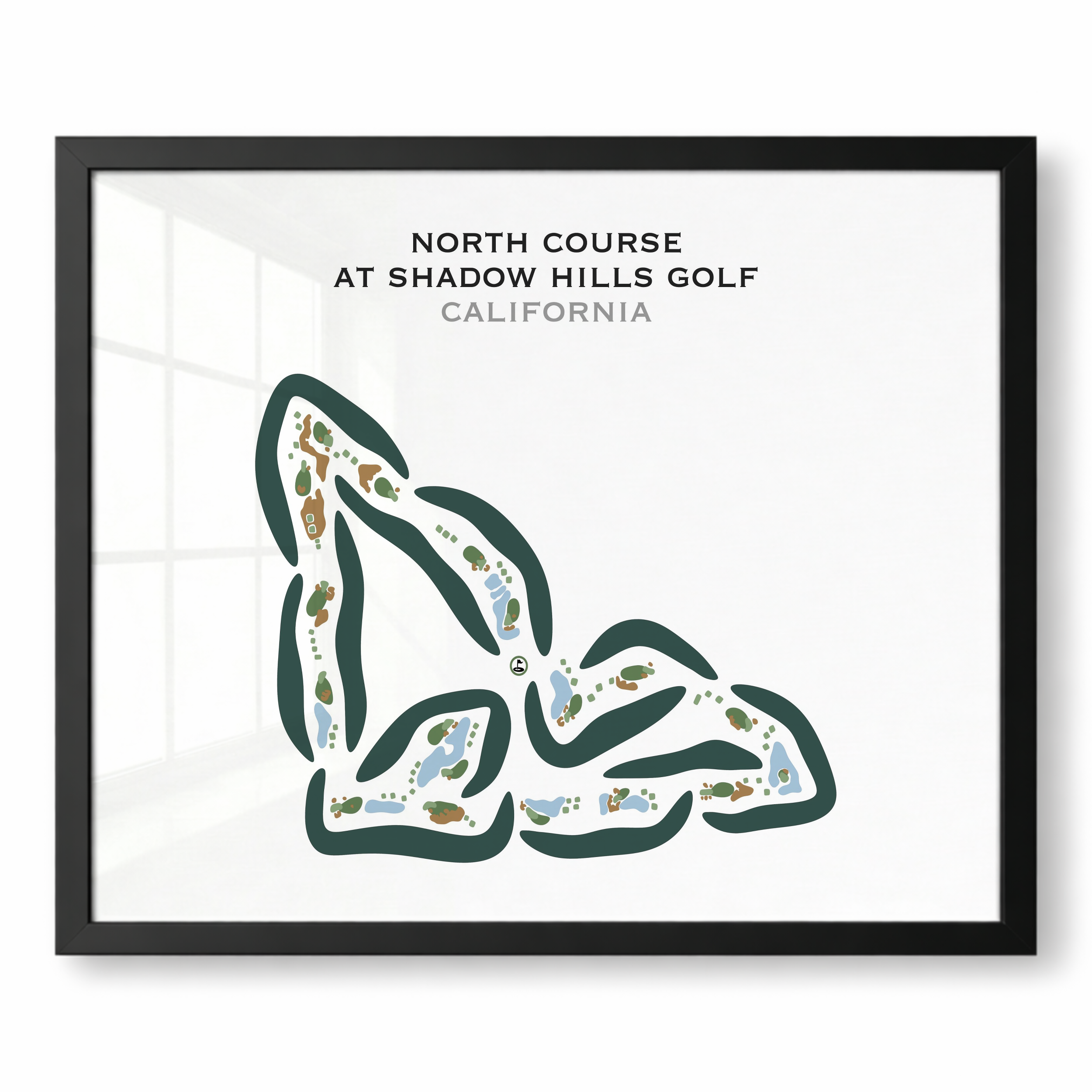 North Course at Shadow Hills Golf Club, California - Printed Golf Courses