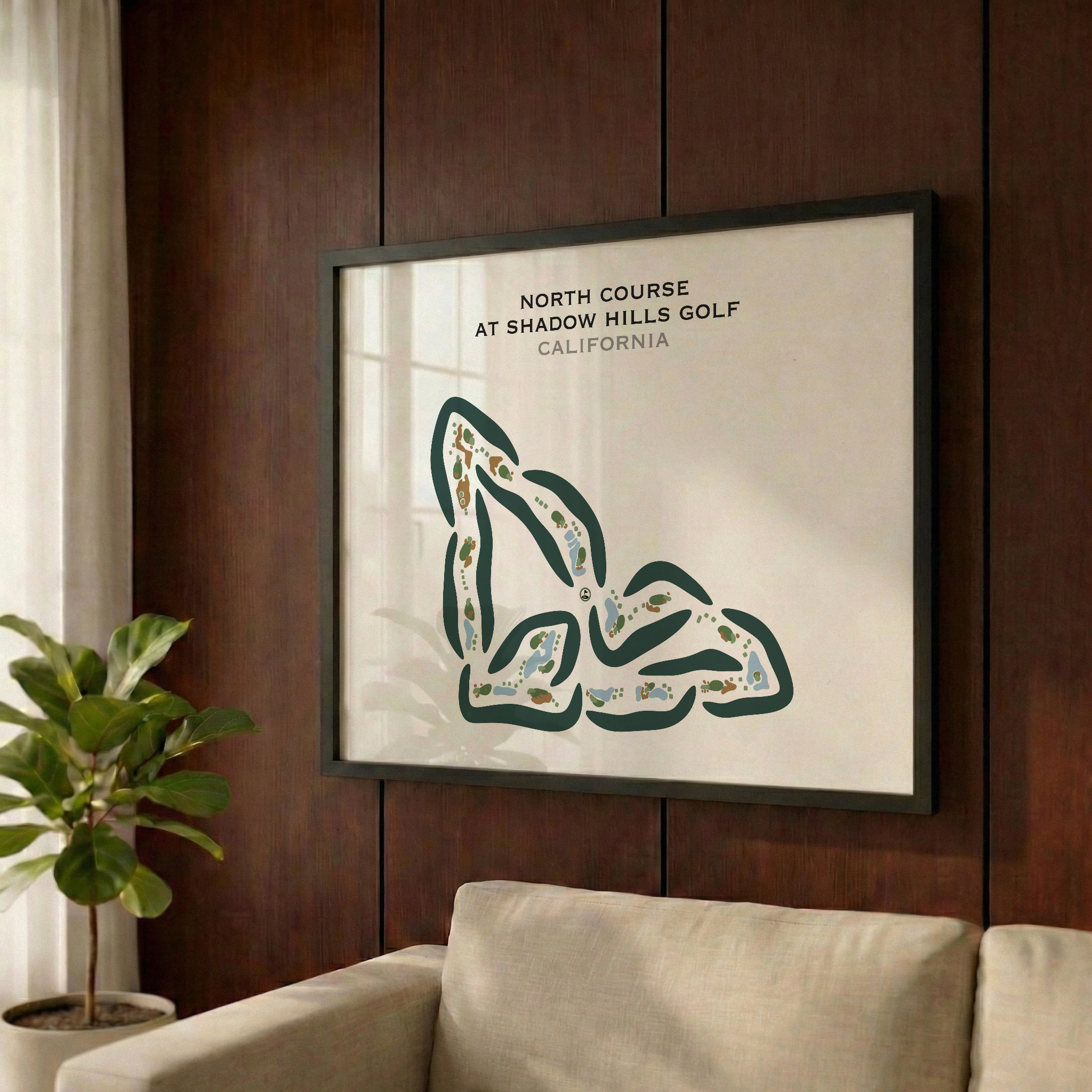 North Course at Shadow Hills Golf Club, California - Printed Golf Courses