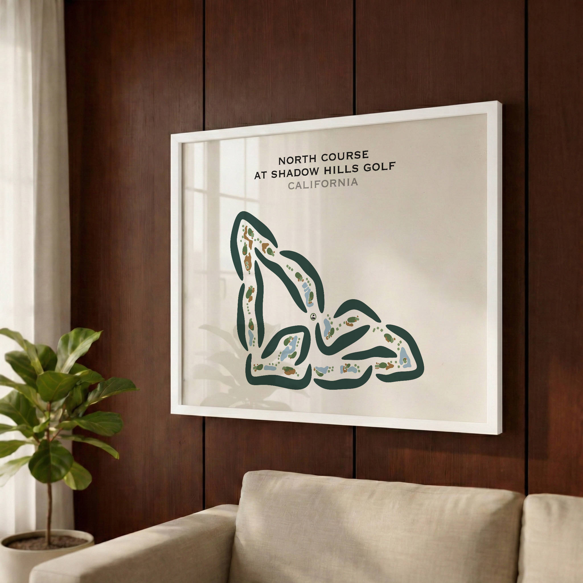 North Course at Shadow Hills Golf Club, California - Printed Golf Courses