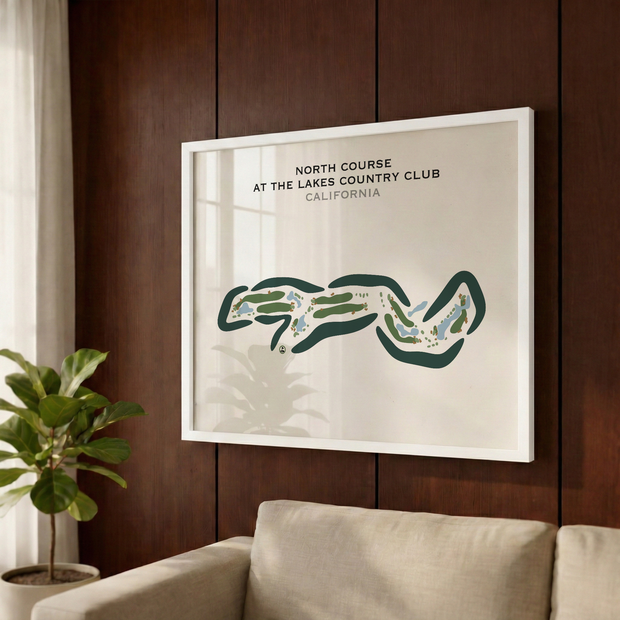 North Course at Lakes Country Club, California - Printed Golf Courses