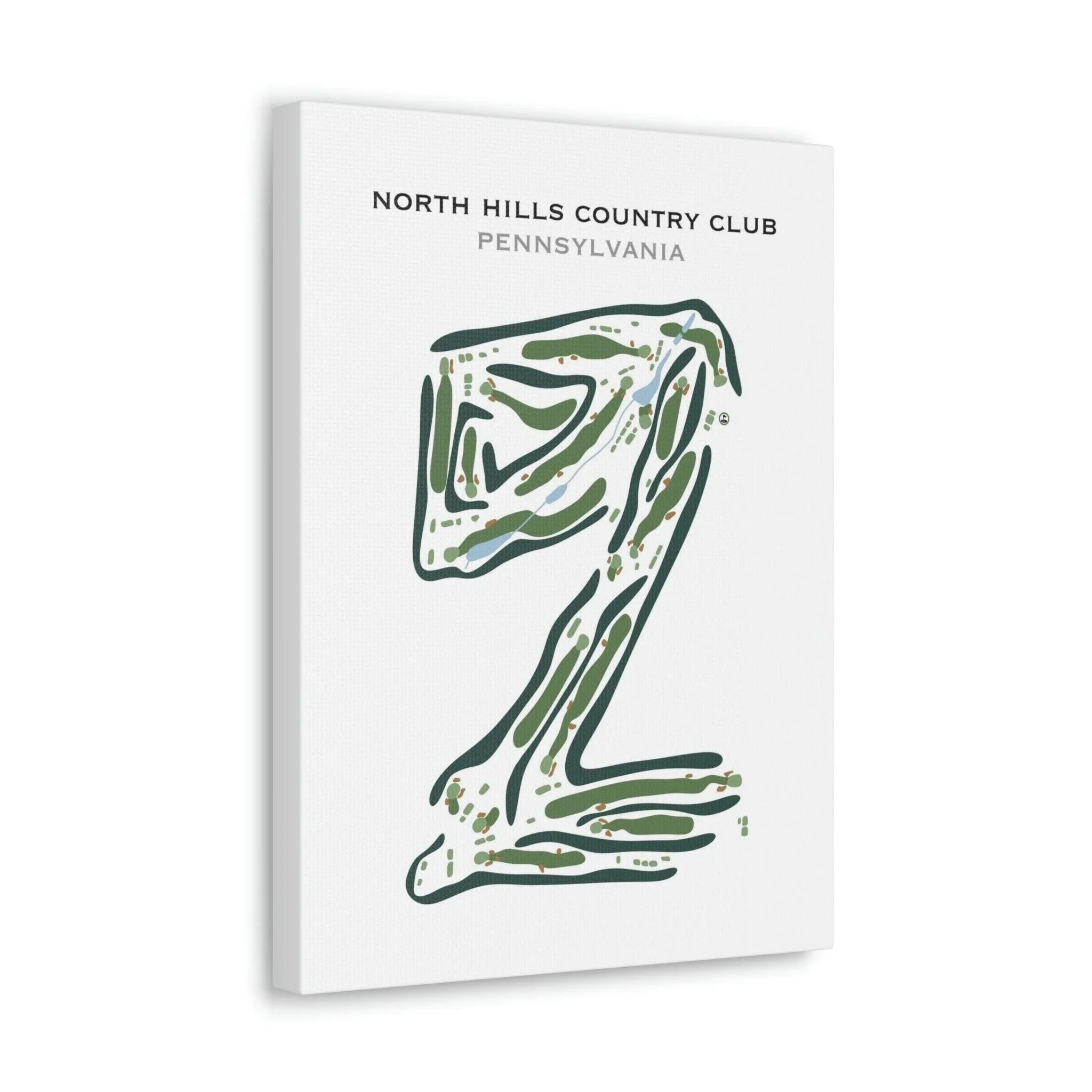 North Hills Country Club, Pennsylvania - Printed Golf Course