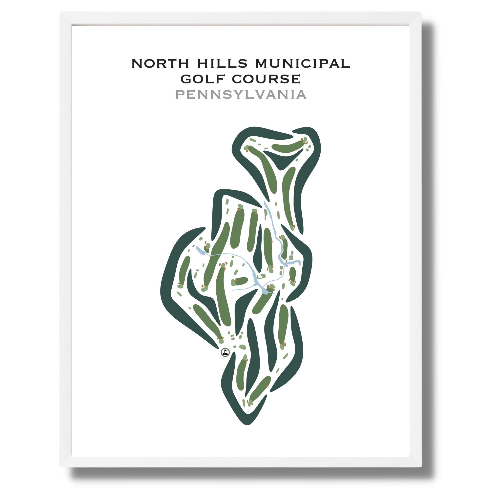North Hills Municipal Golf Course, Corry, Pennsylvania - Printed Golf Courses