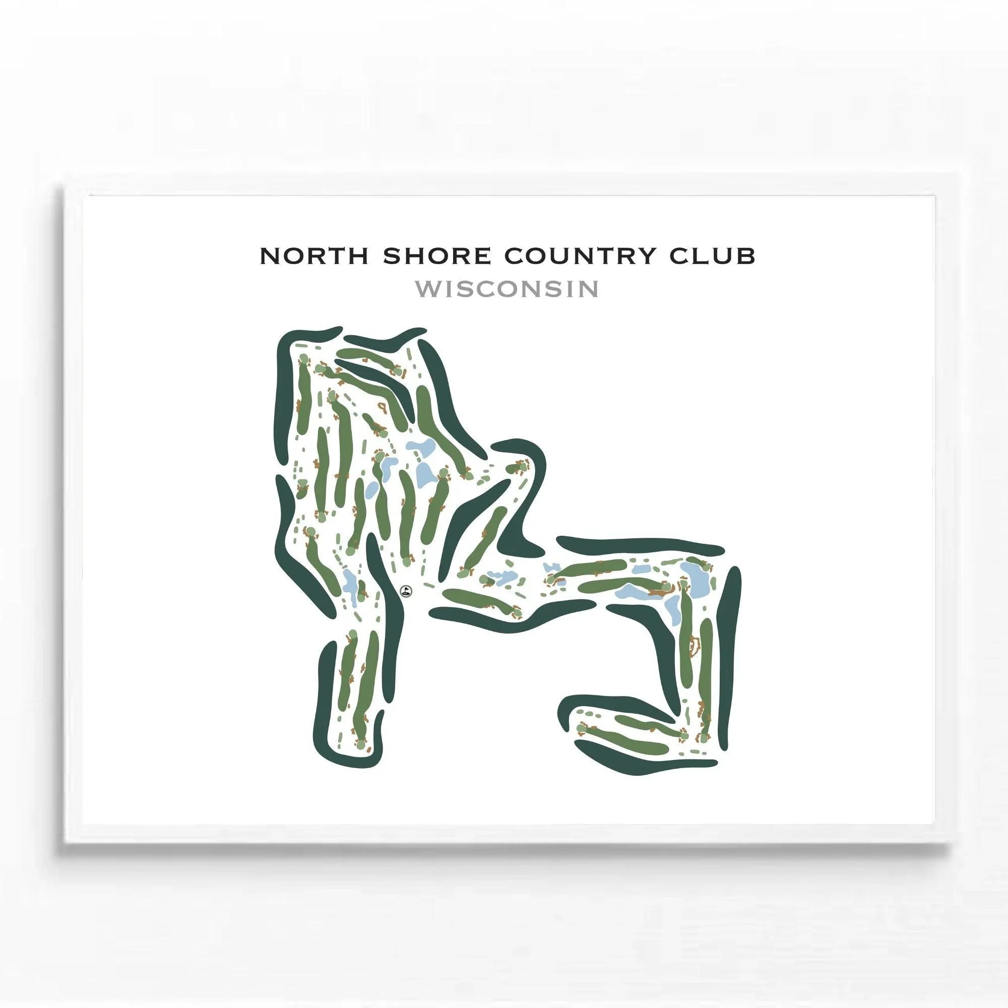 North Shore Country Club, Wisconsin - Printed Golf Course