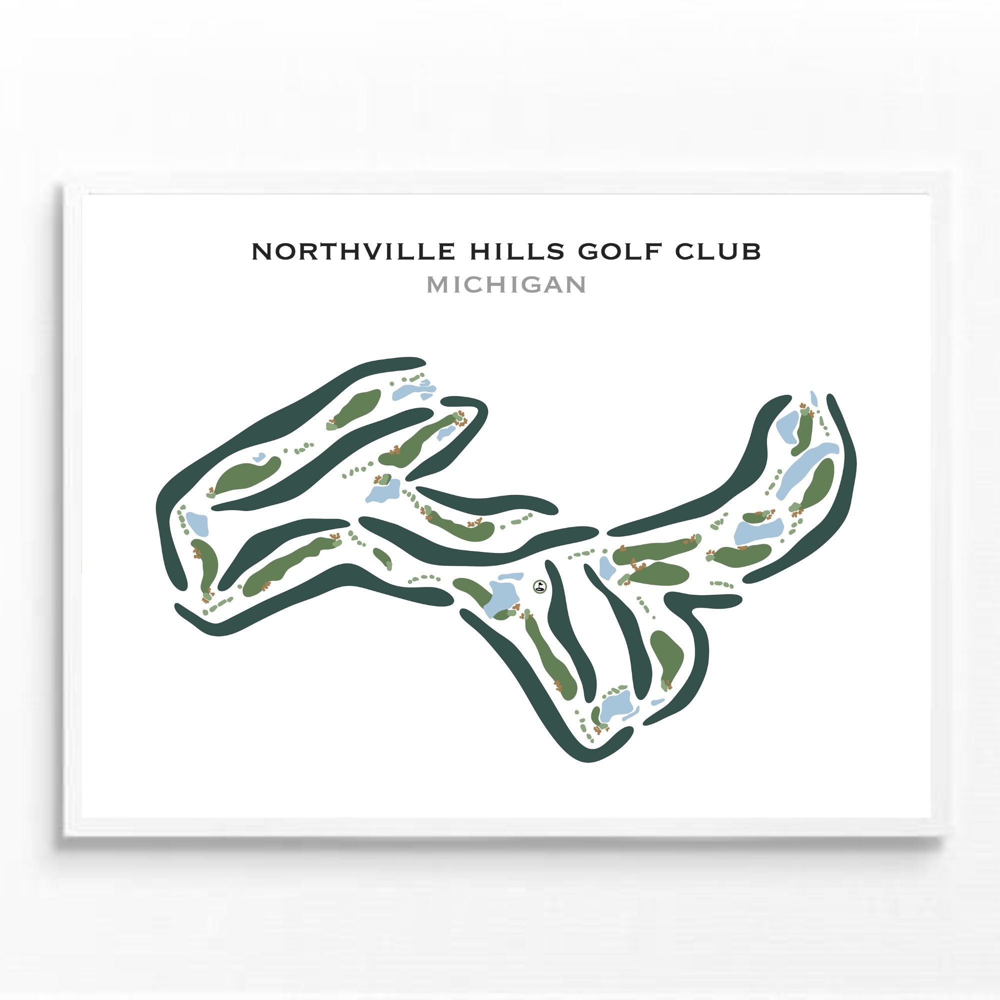 Northville Hills Golf Club, Michigan - Printed Golf Courses