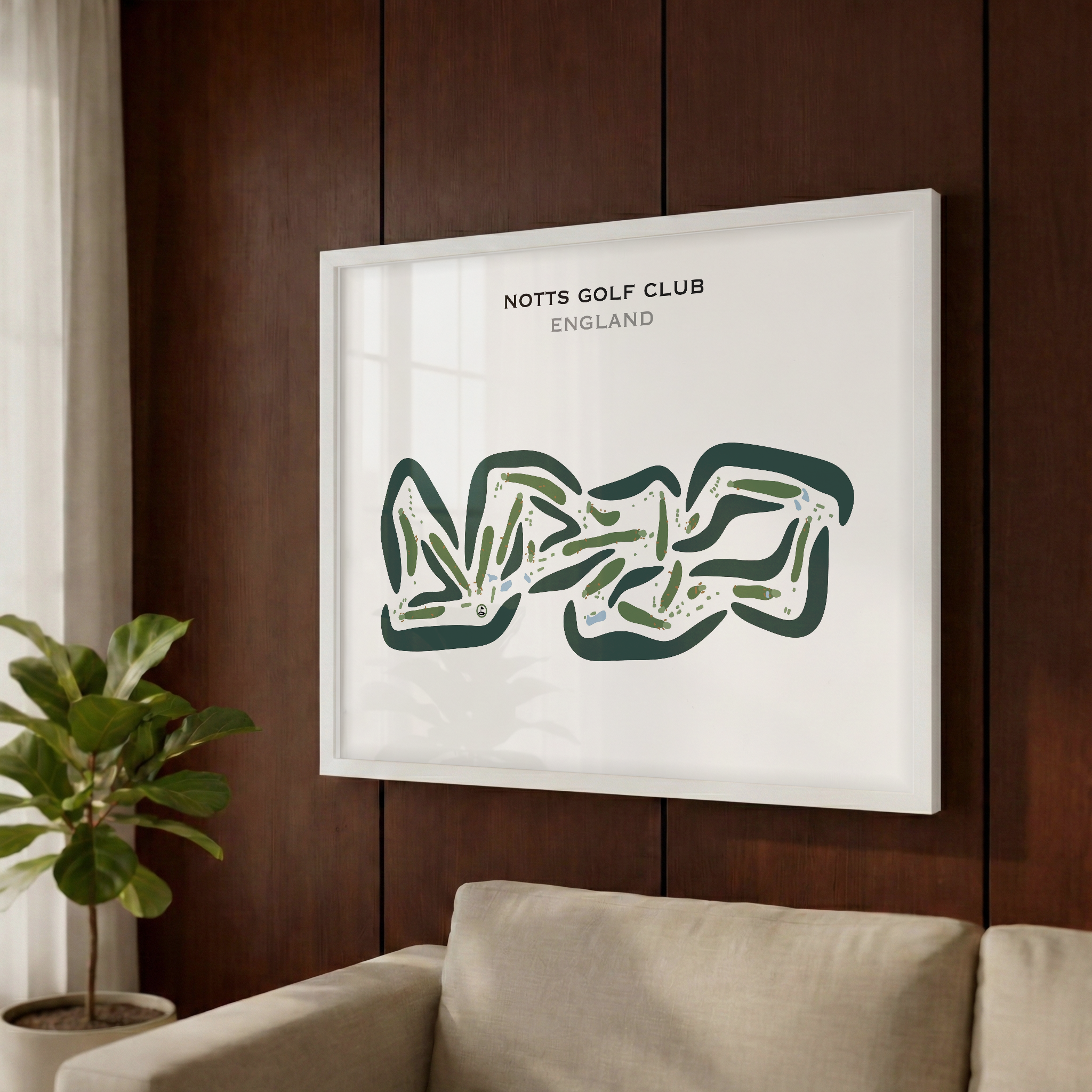 Notts Golf Club, England - Printed Golf Courses