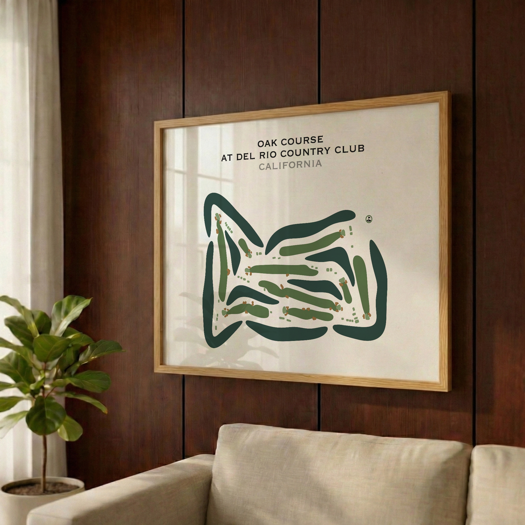 Oak Course at Del Rio Country Club, California - Printed Golf Courses