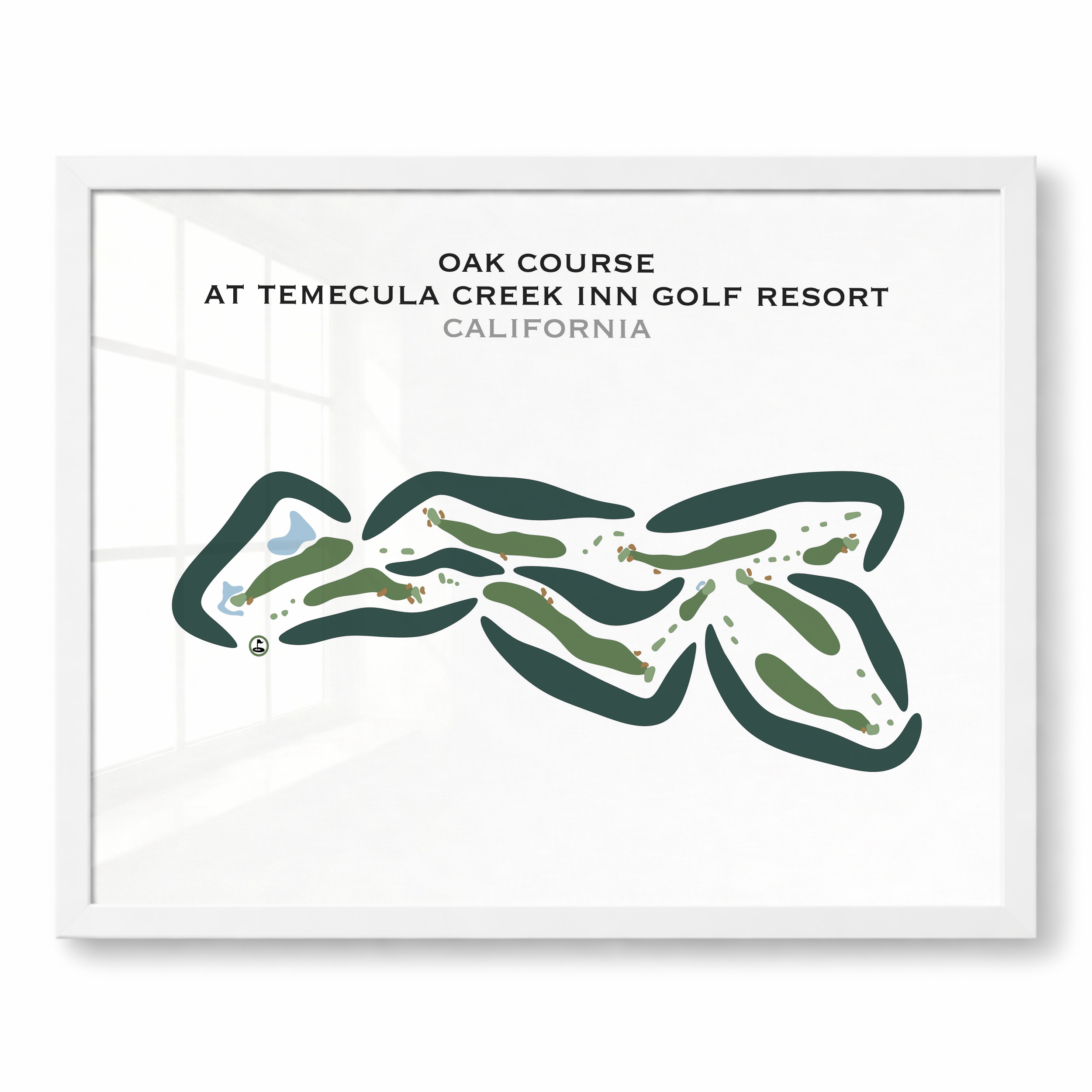 Oak Course at Temecula Creek Inn Golf Resort, California - Printed Golf Courses