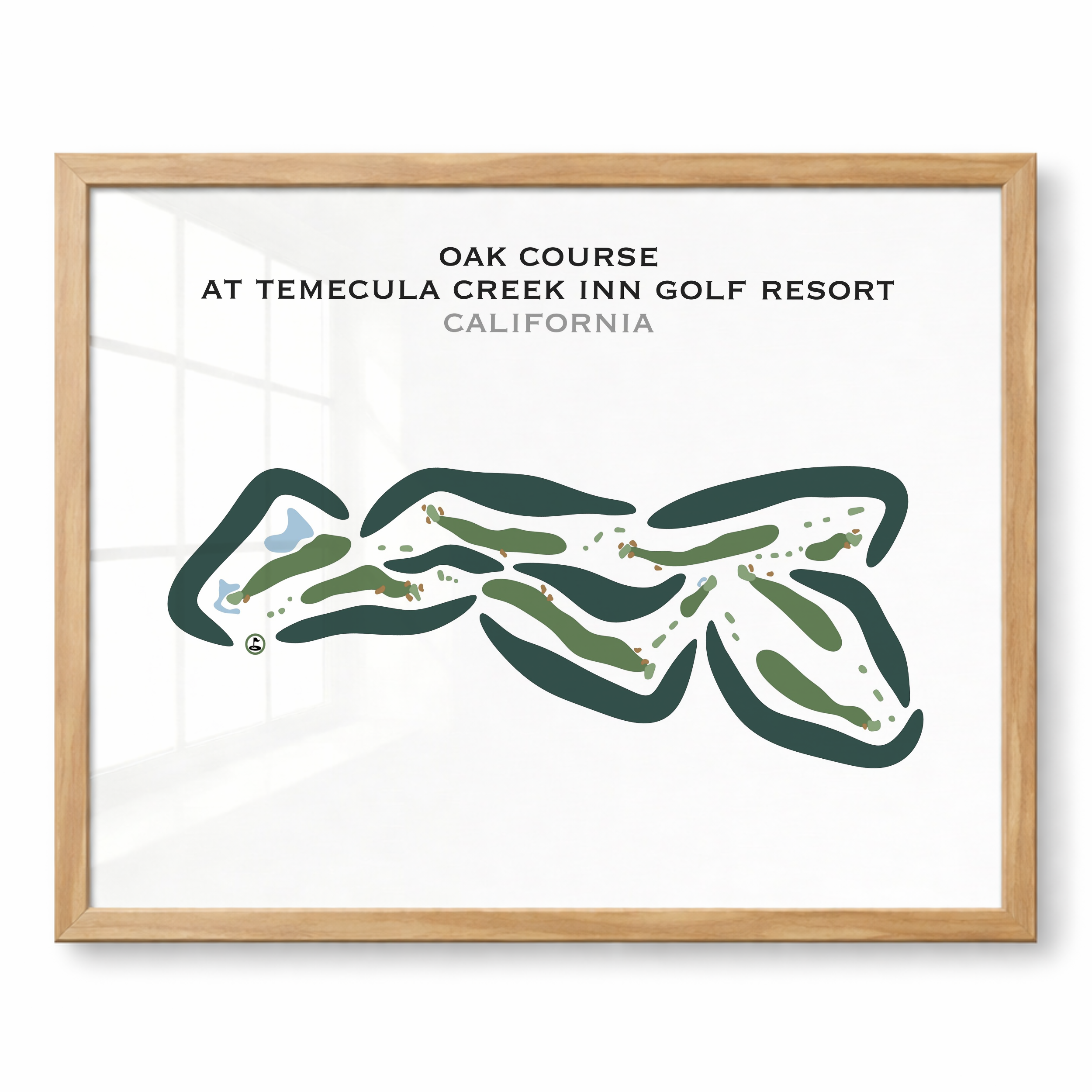 Oak Course at Temecula Creek Inn Golf Resort, California - Printed Golf Courses