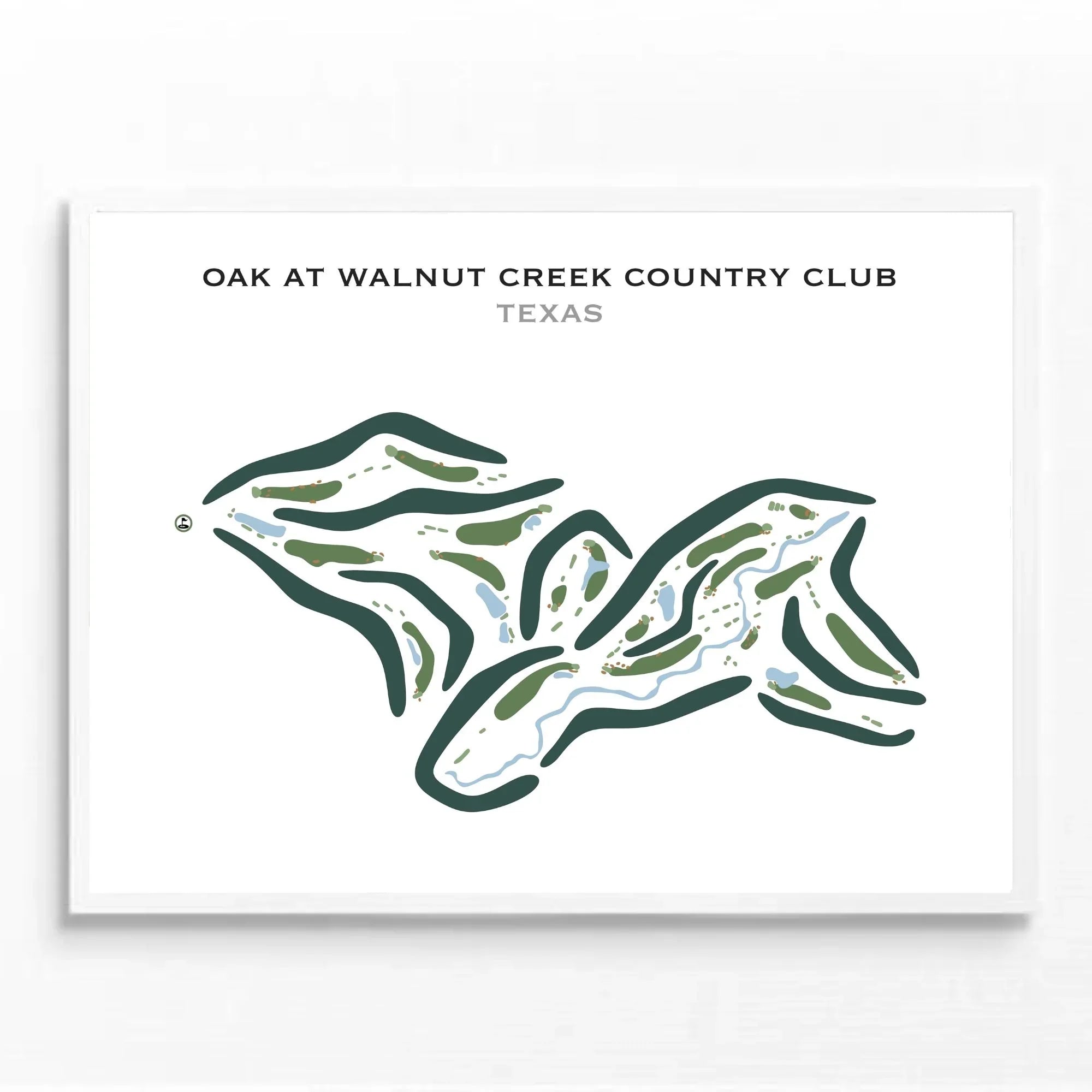 Oak at Walnut Creek Country Club, Texas - Printed Golf Courses