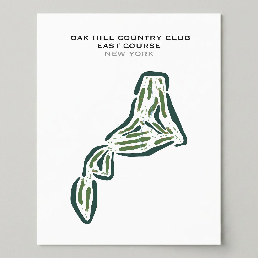 Oak Hill Country Club East Course, New York - Printed Golf Courses