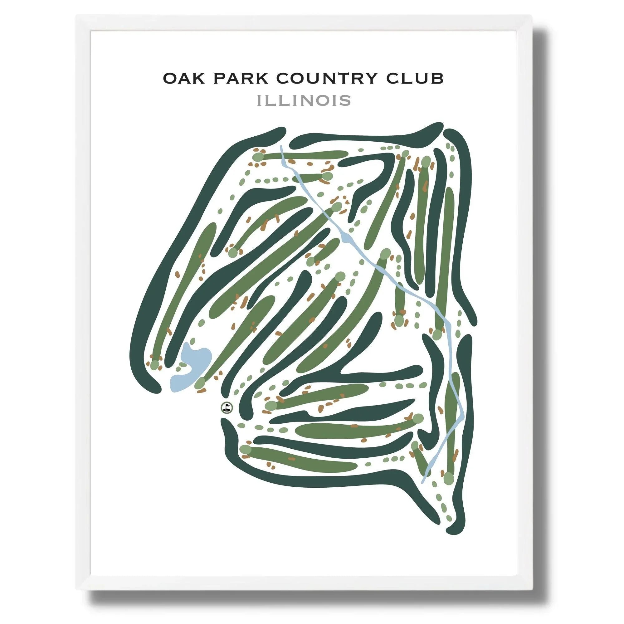 Oak Park Country Club, Illinois - Printed Golf Courses