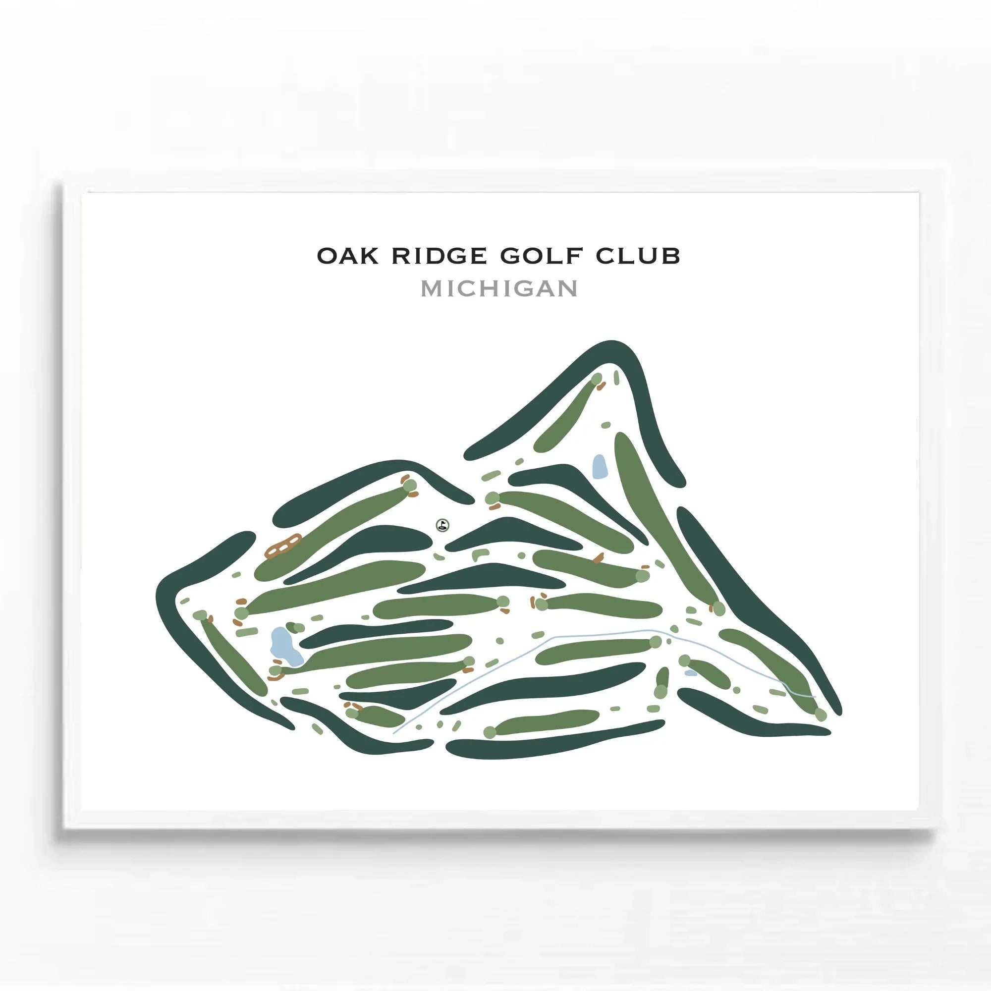 Oak Ridge Golf Club, Michigan - Printed Golf Course