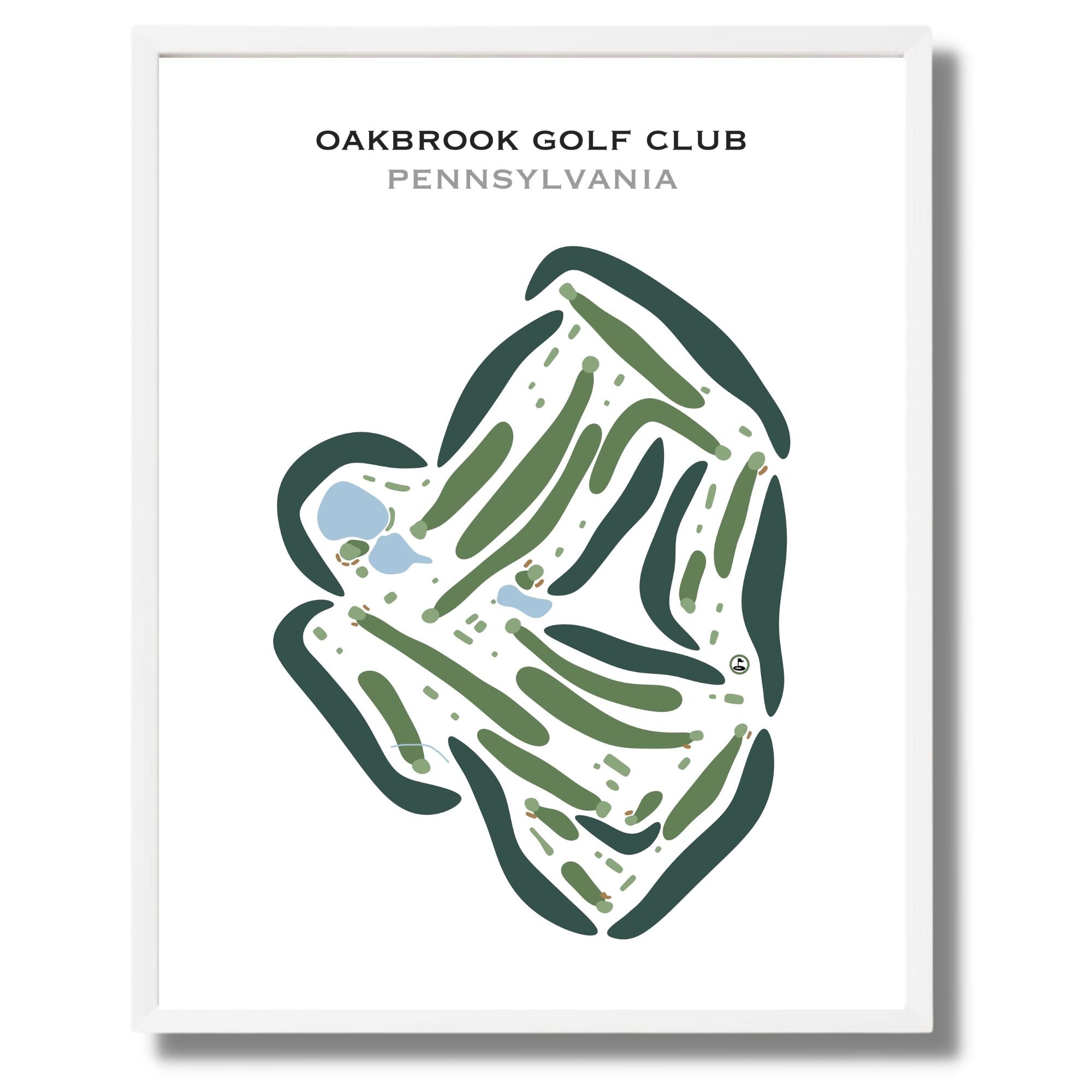 Oakbrook Golf Club, Pennsylvania - Printed Golf Courses