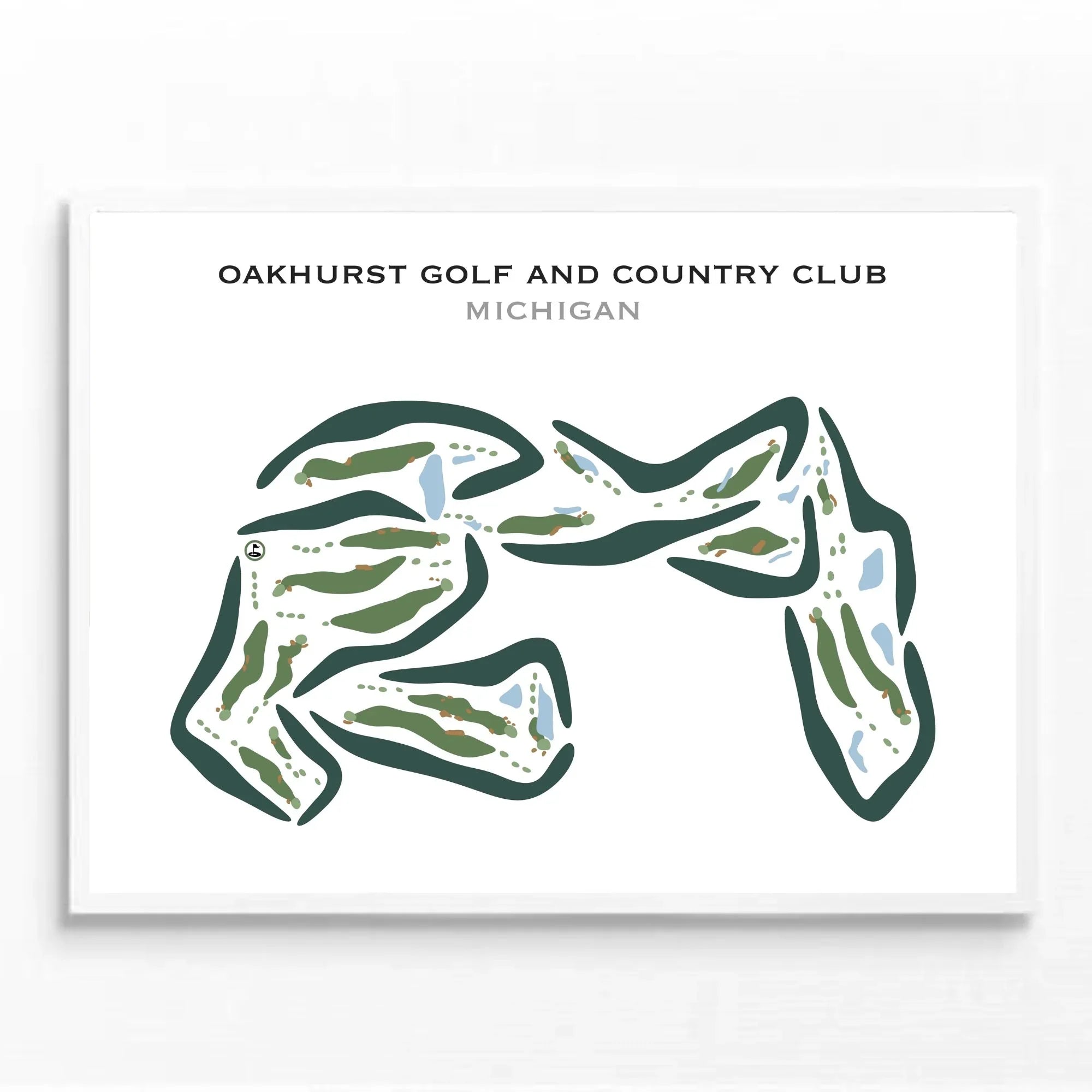Oakhurst Golf & Country Club, Michigan - Printed Golf Courses