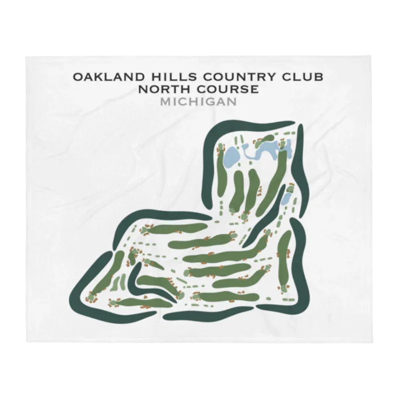 Oakland Hills Country Club North, Michigan - Printed Golf Courses