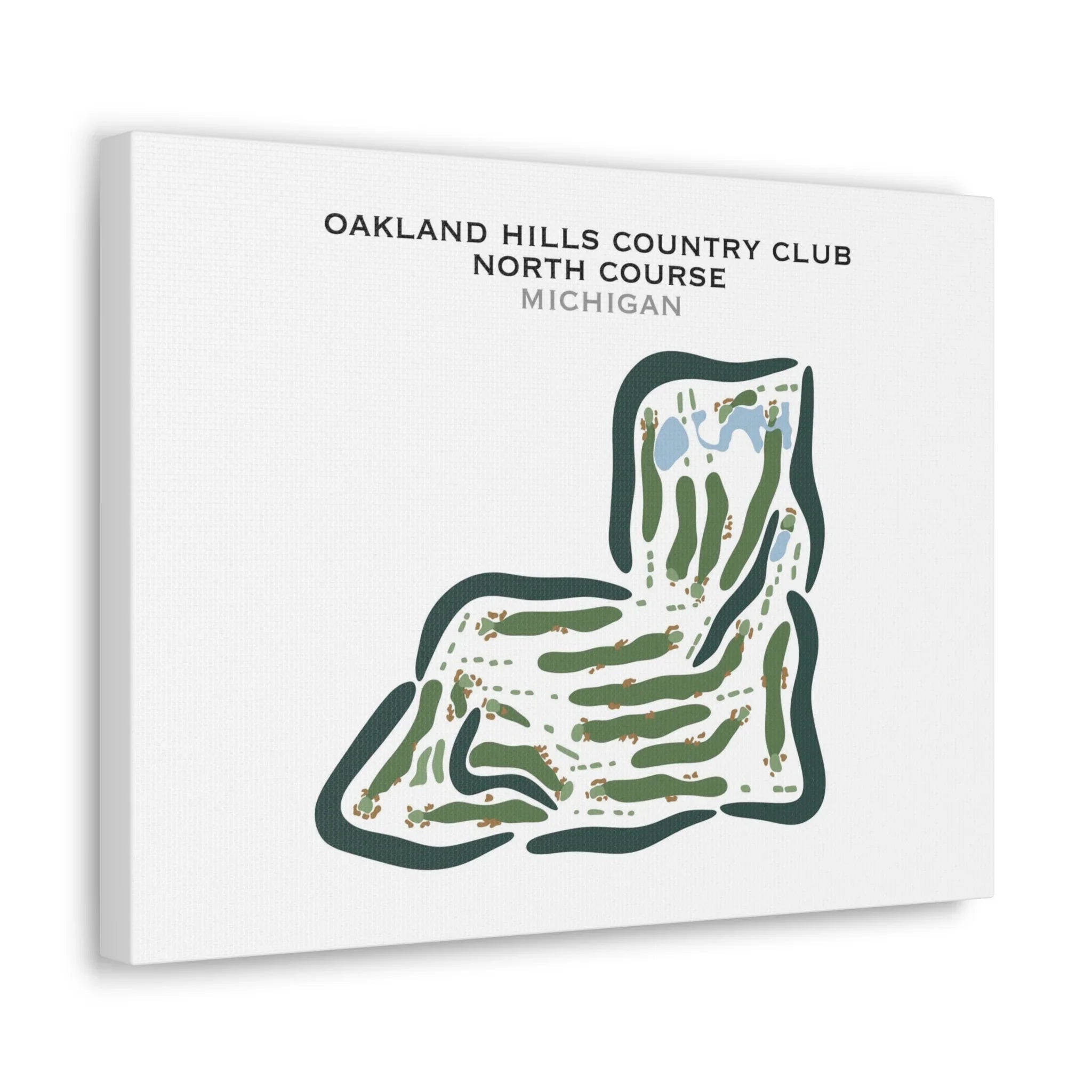 Oakland Hills Country Club North, Michigan - Printed Golf Courses