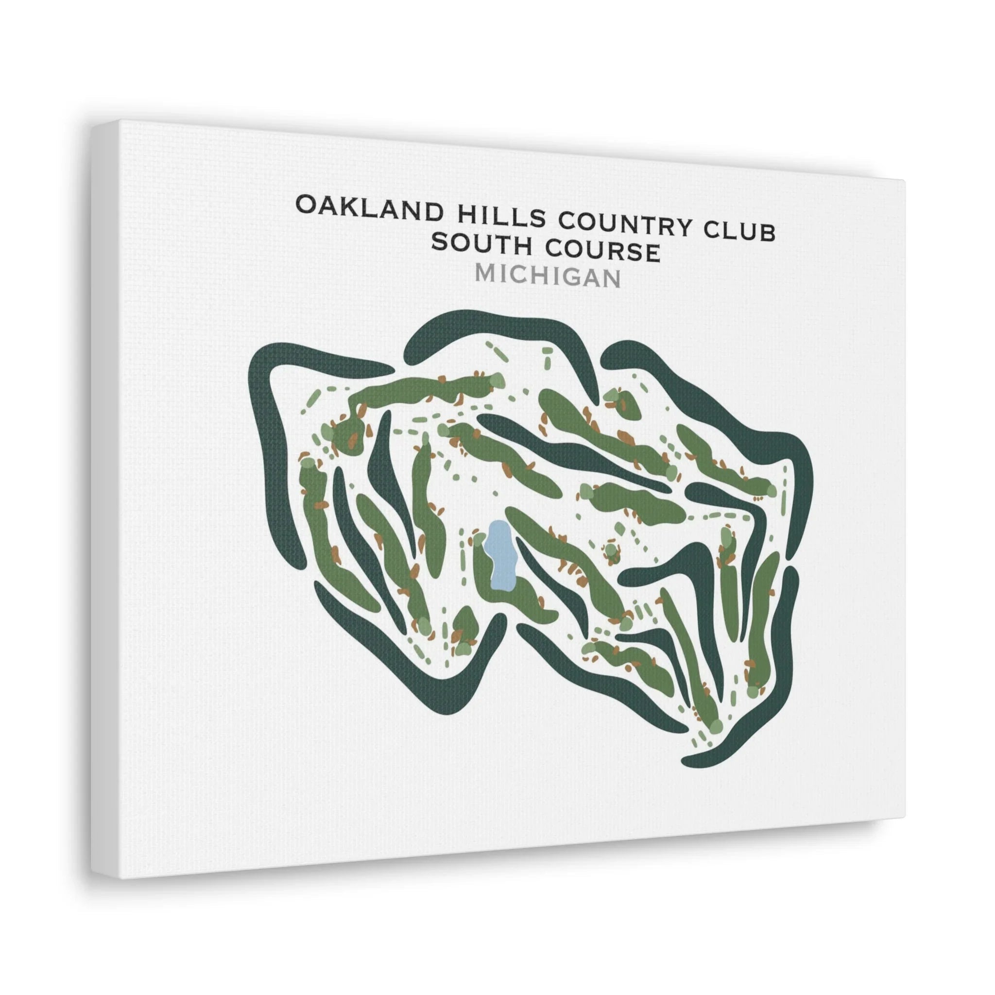 Oakland Hills Country Club South, Michigan - Printed Golf Courses