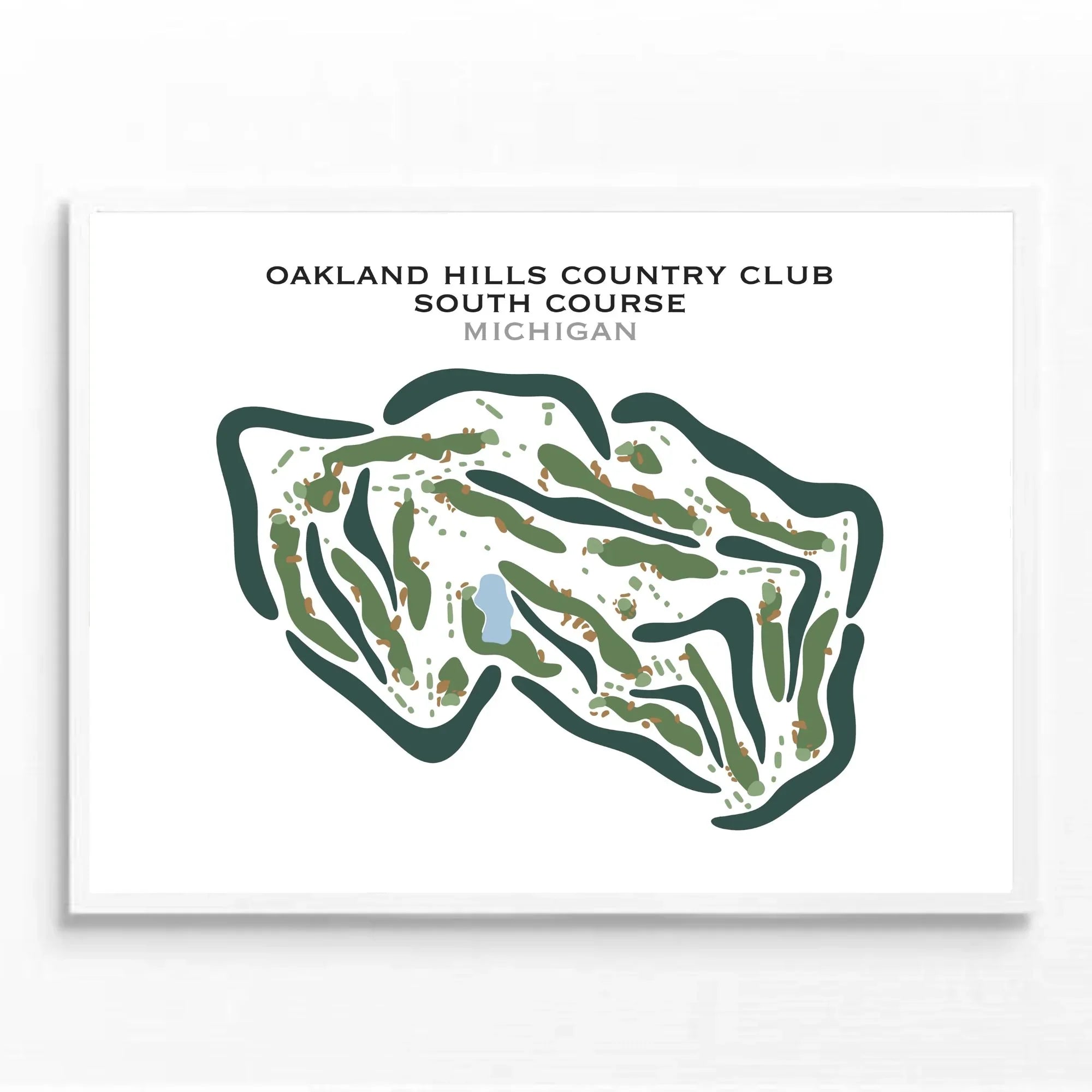 Oakland Hills Country Club South, Michigan - Printed Golf Courses