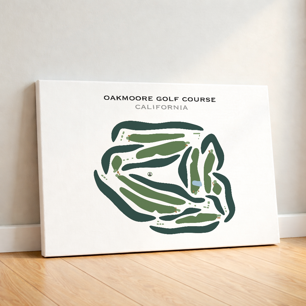 Oakmoore Golf Course, California - Printed Golf Courses