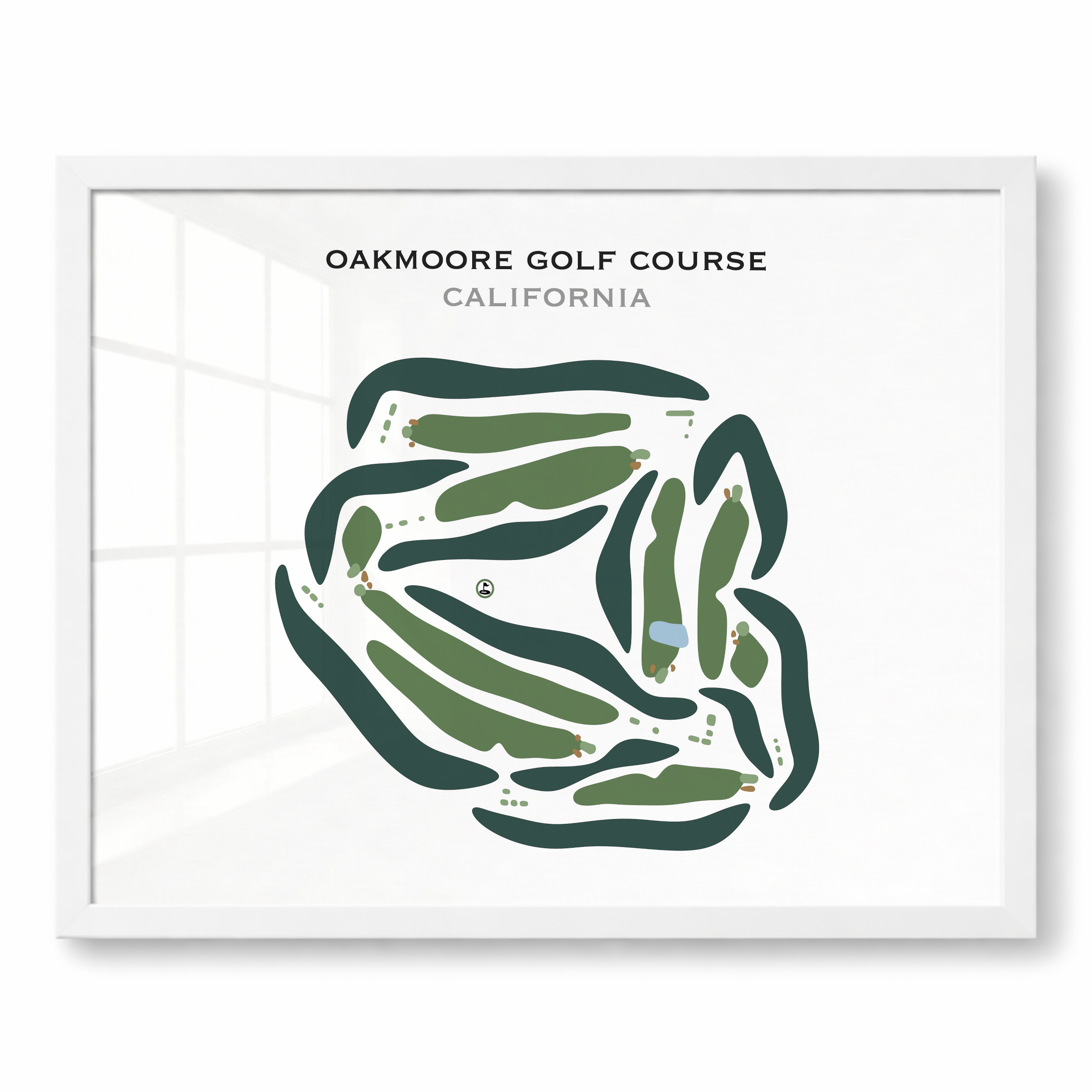 Oakmoore Golf Course, California - Printed Golf Courses