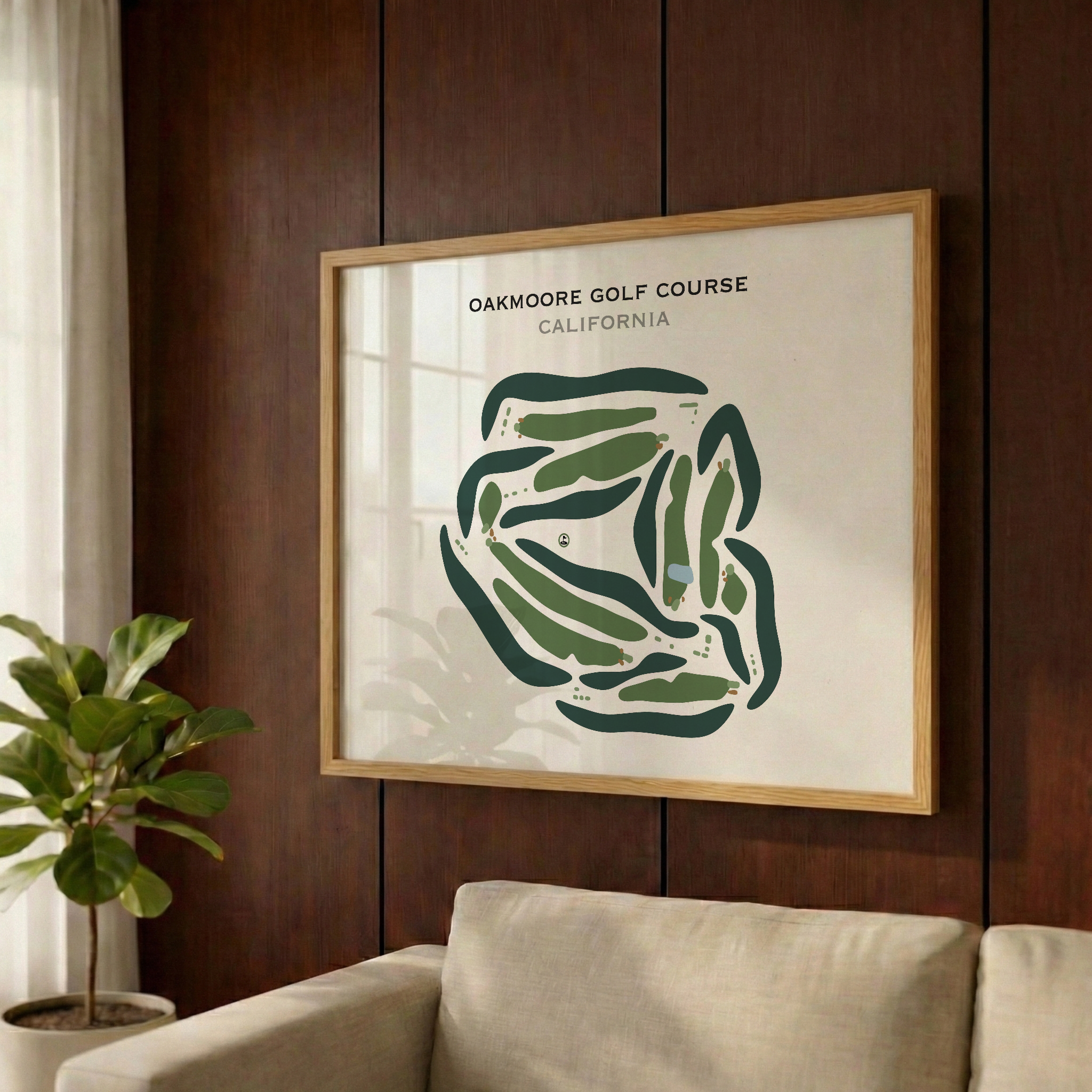 Oakmoore Golf Course, California - Printed Golf Courses