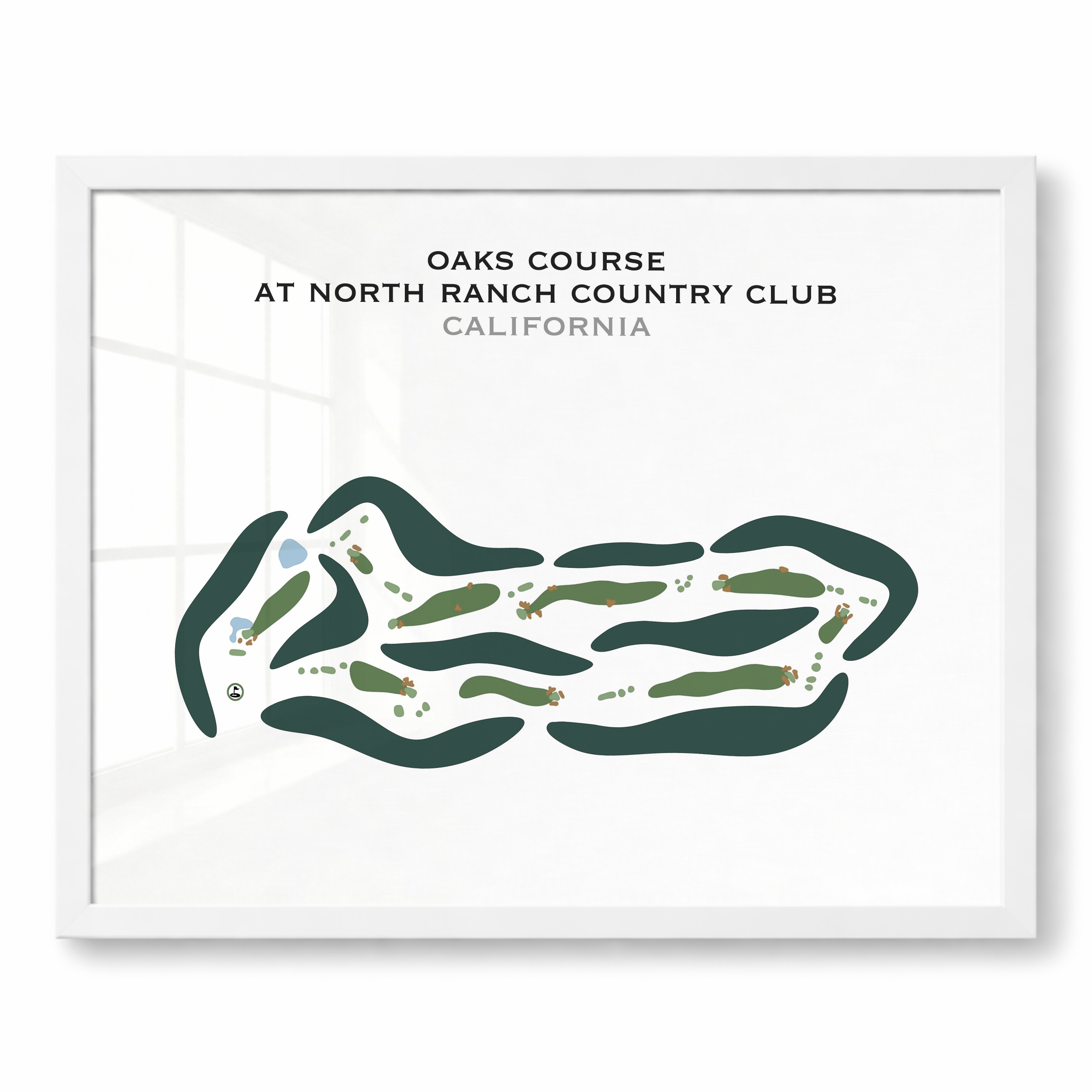 Oaks Course at North Ranch Country Club, California - Printed Golf Courses