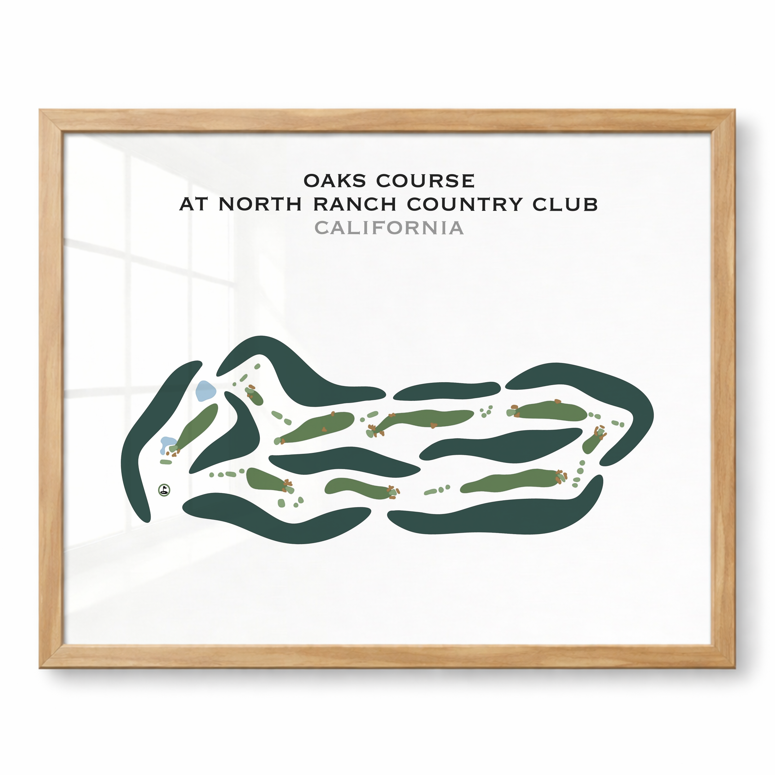 Oaks Course at North Ranch Country Club, California - Printed Golf Courses